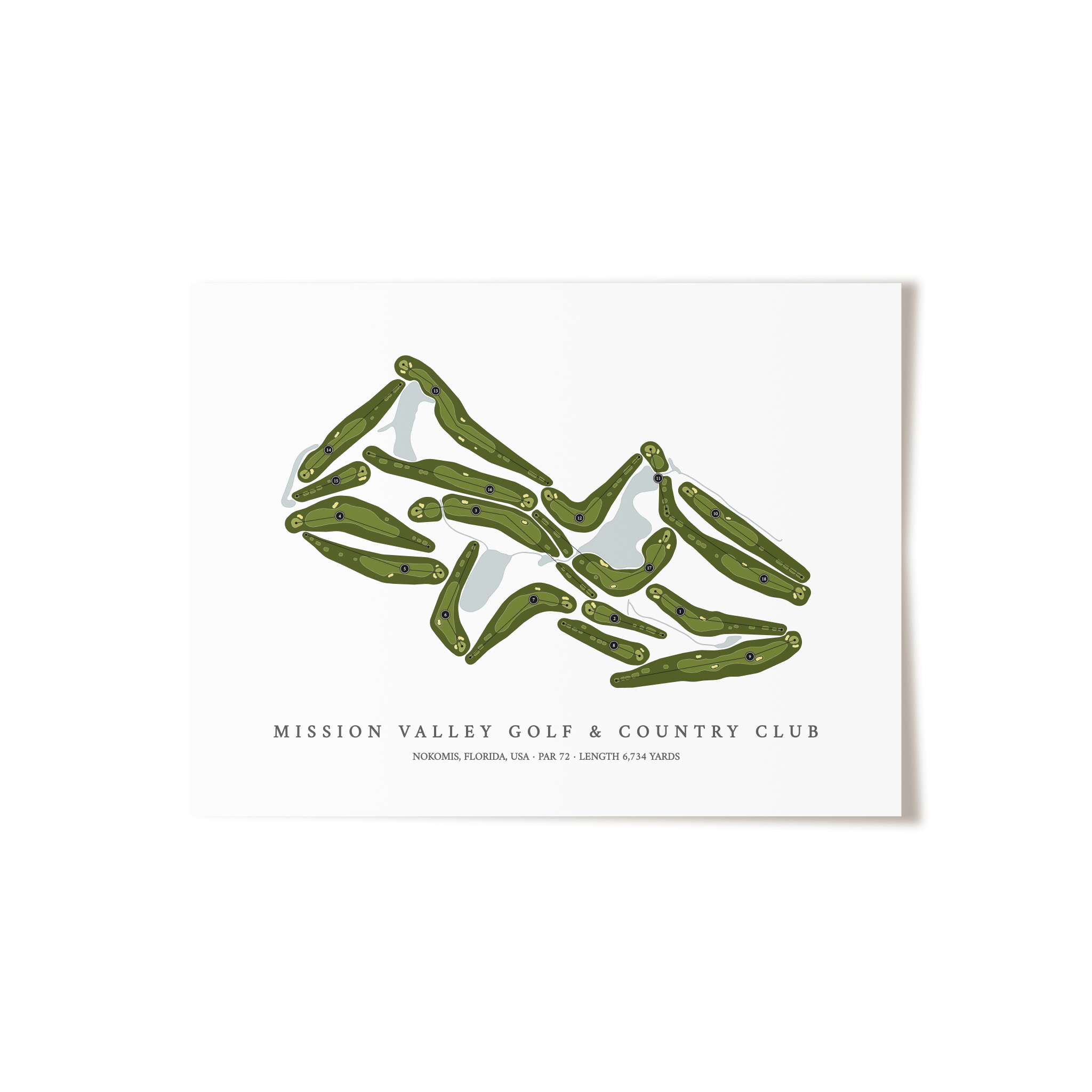 Mission Valley Golf & Country Club | Golf Course Print | Unframed