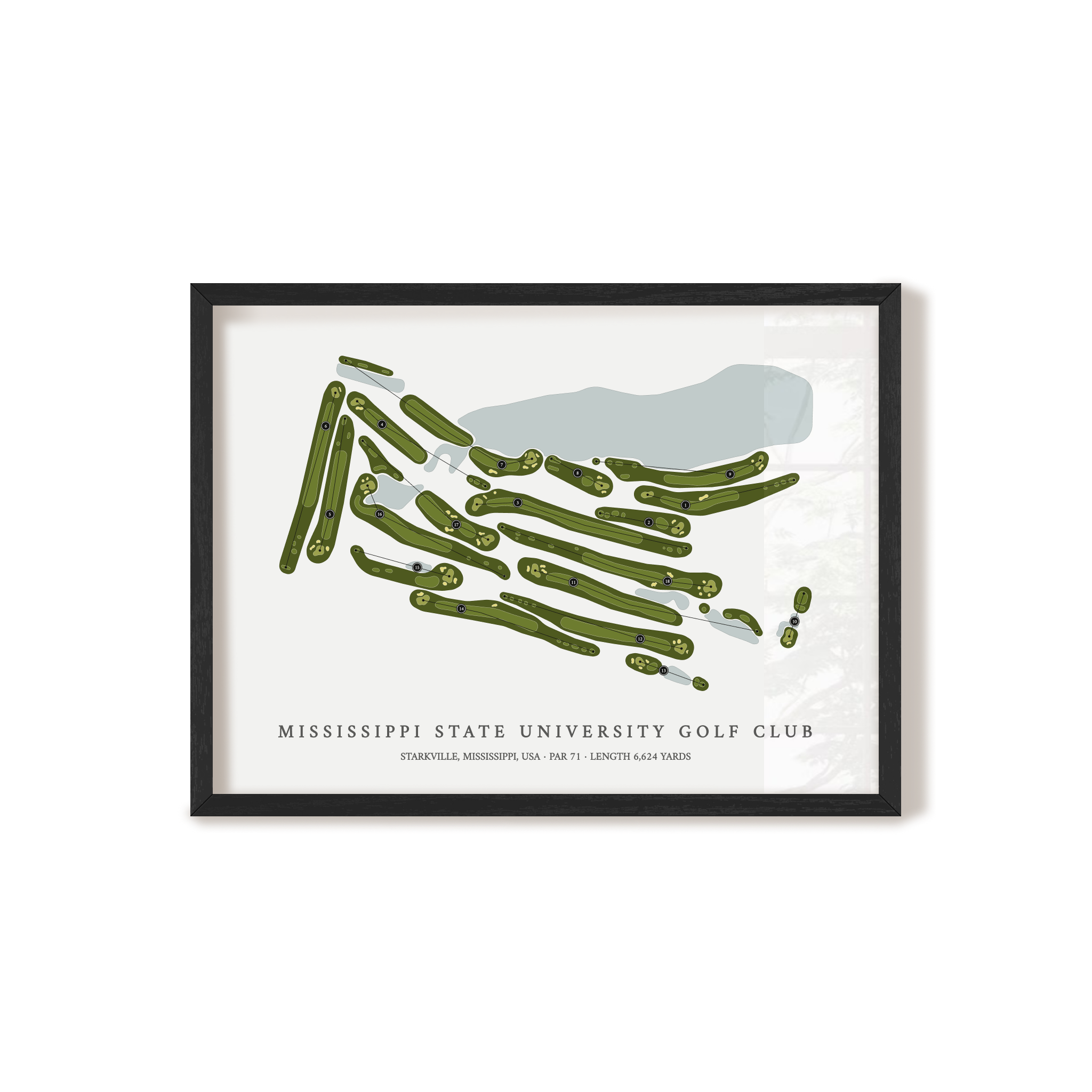 Mississippi State University Golf Club | Golf Course Map | Black+Frame
