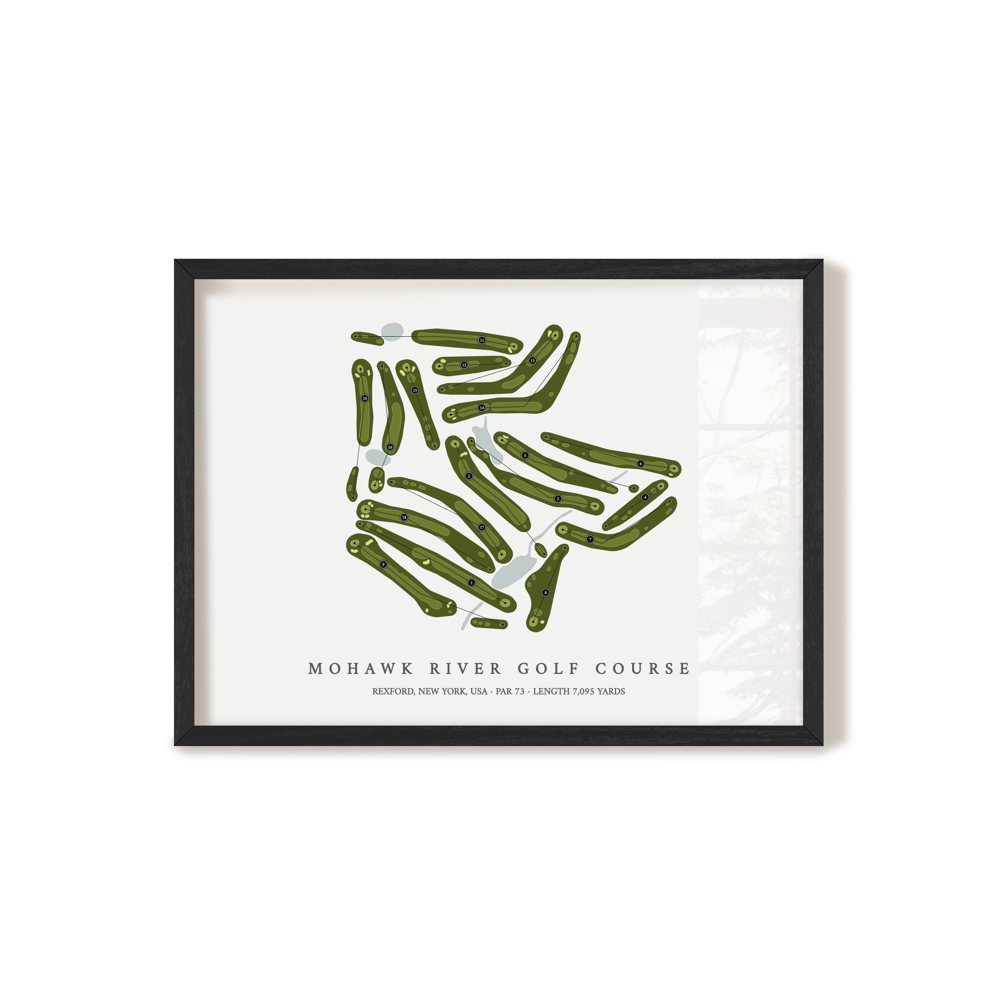 Mohawk River Golf Course | Golf Course Map | Black+Frame