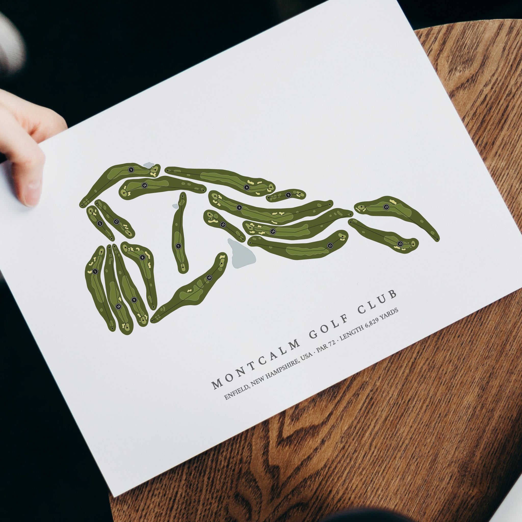 Montcalm Golf Club | Golf Course Map | With Laptop