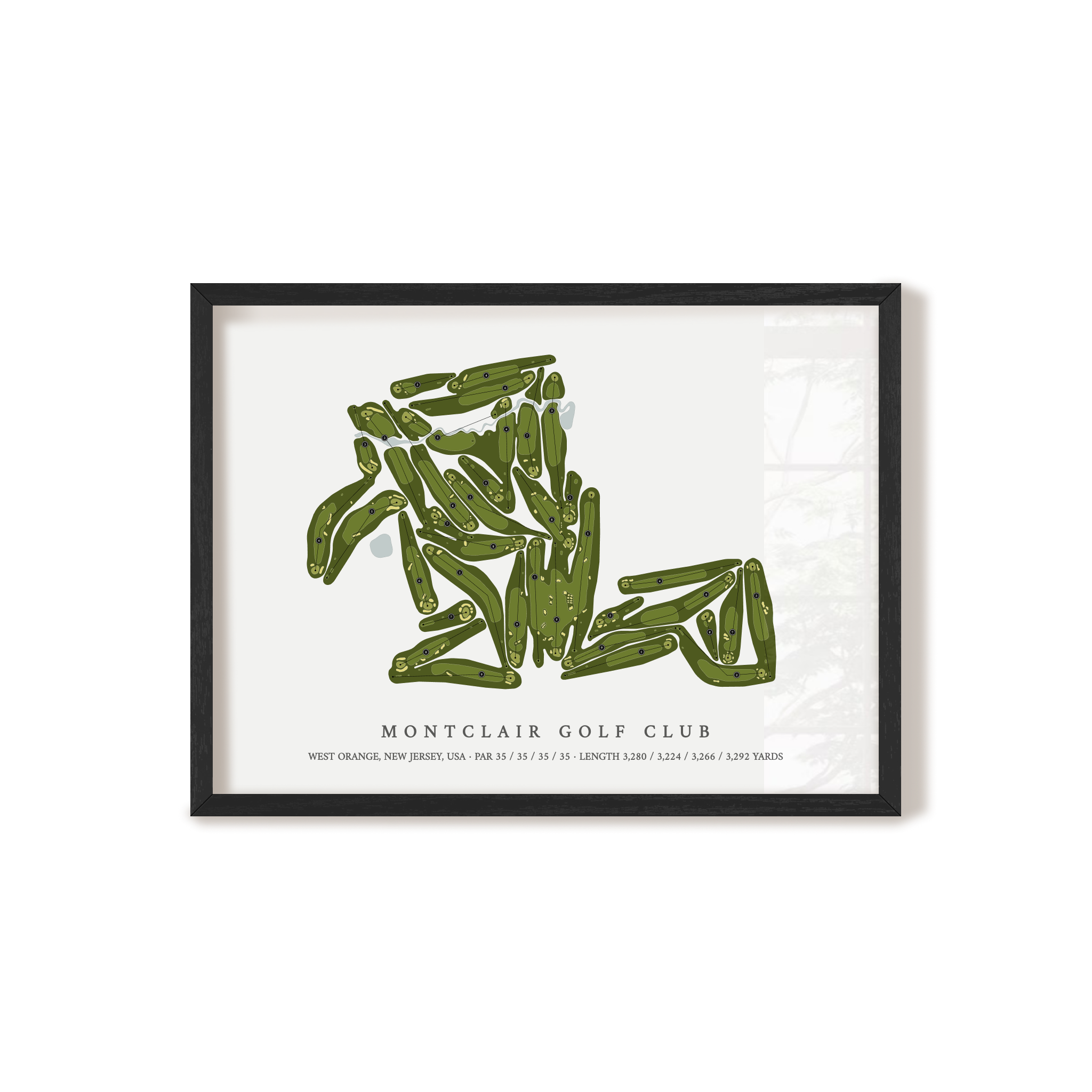 Montclair Golf Club | Golf Course Print | Black Frame