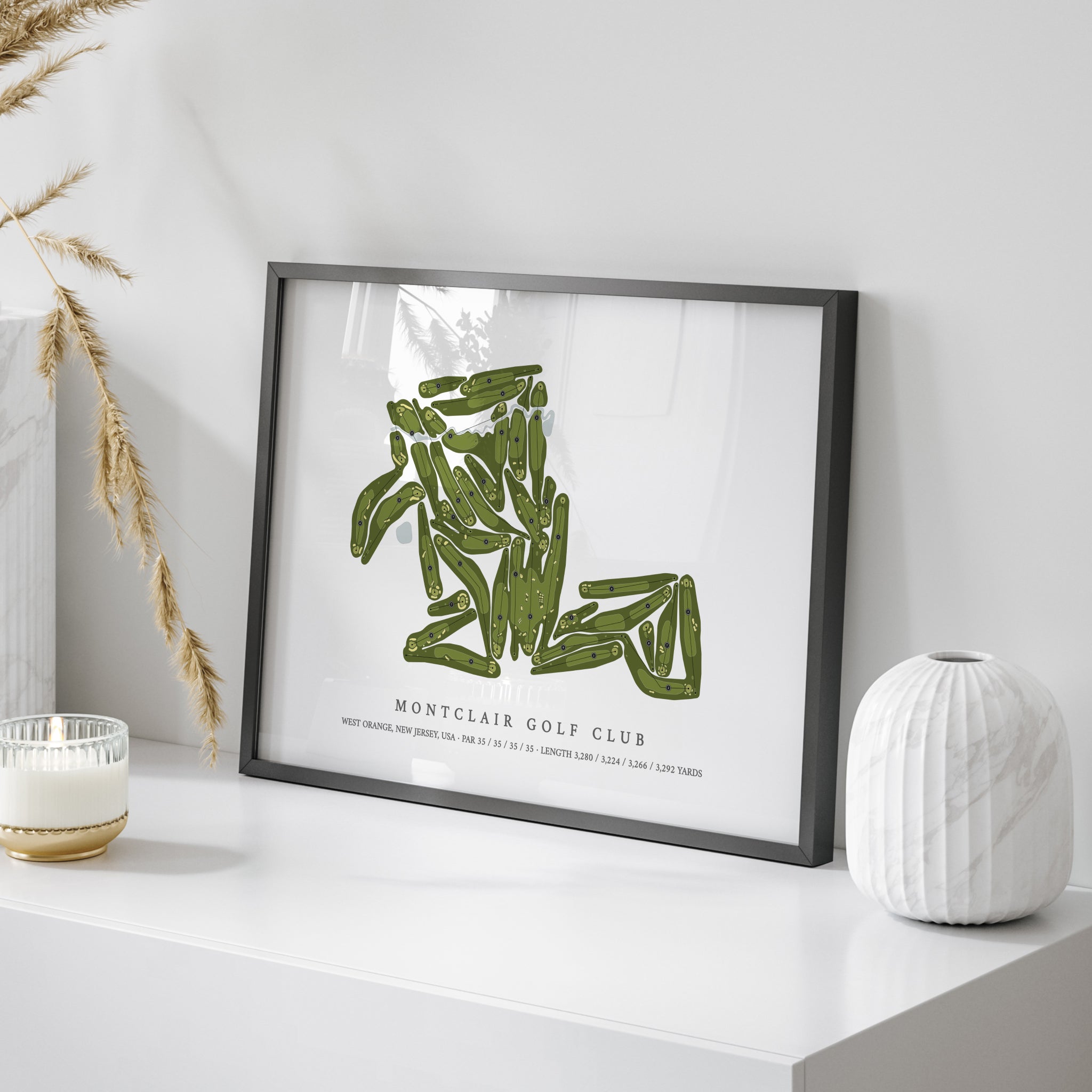 Montclair Golf Club | Golf Course Print | On Table