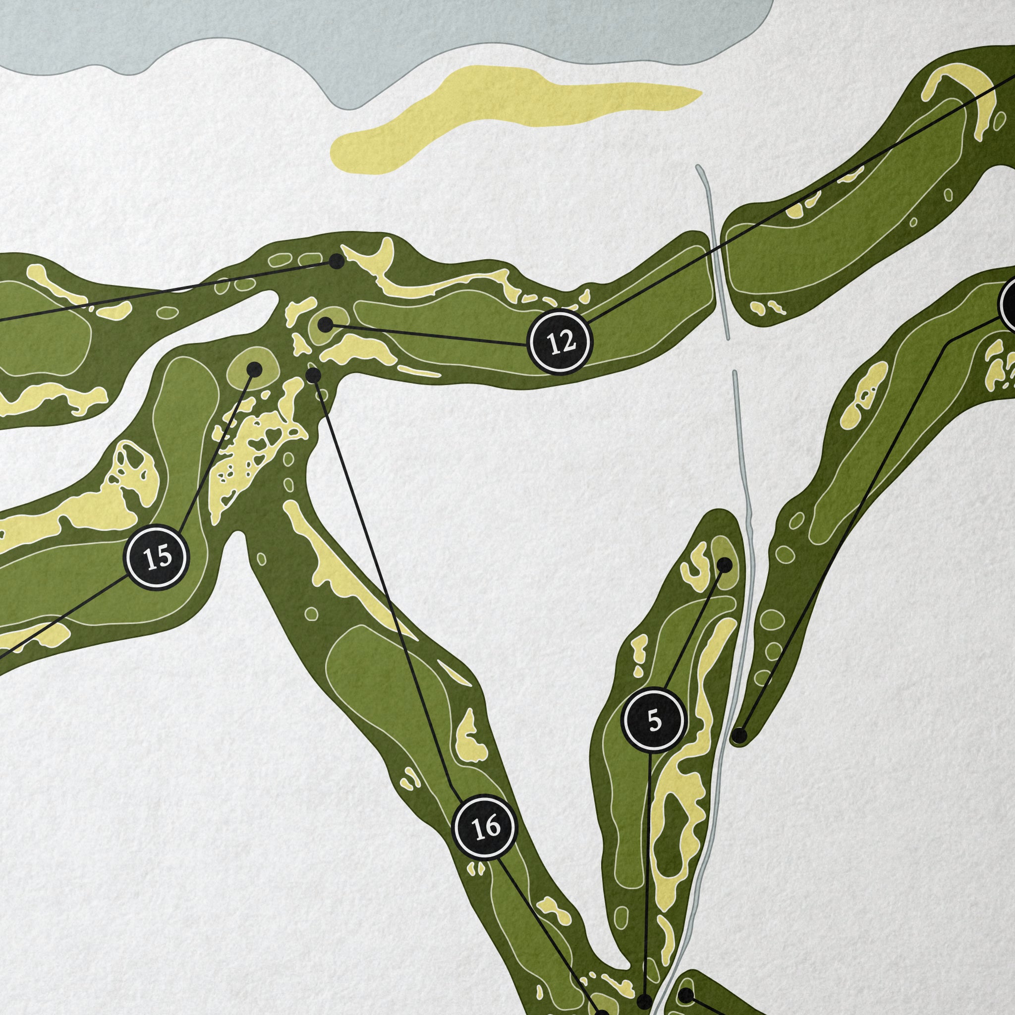 Monterey Peninsula Country Club - Shore Course | Golf Course Print | Close+Up