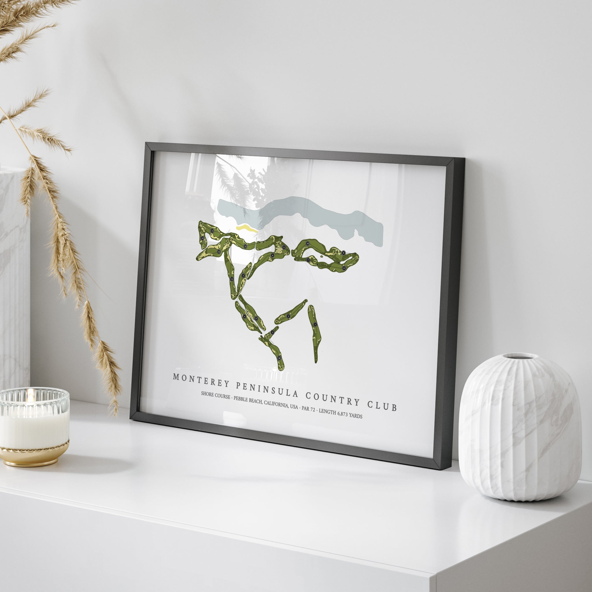 Monterey Peninsula Country Club - Shore Course | Golf Course Print | On+Table