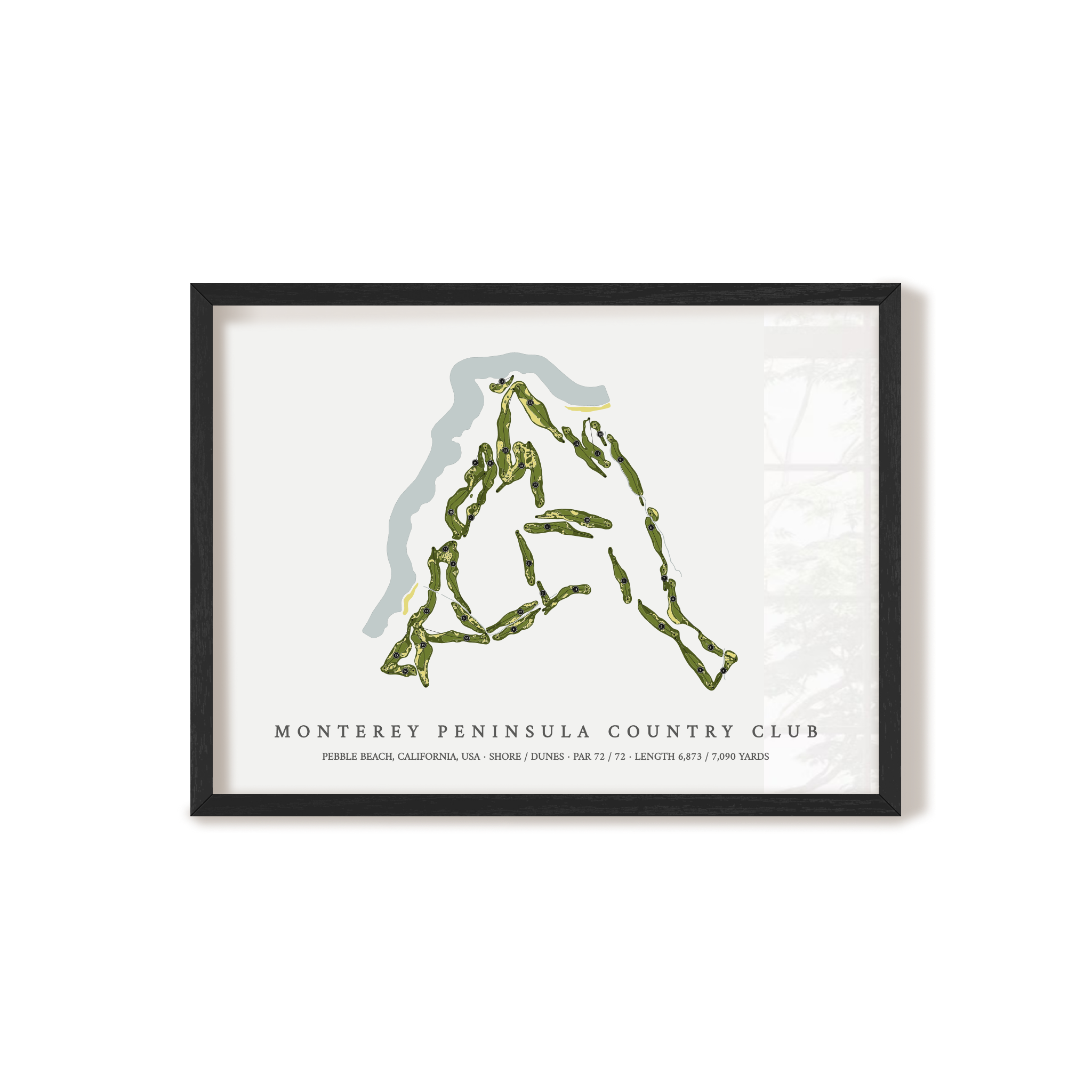 Monterey Peninsula Country Club | Golf Course Print | Black Frame