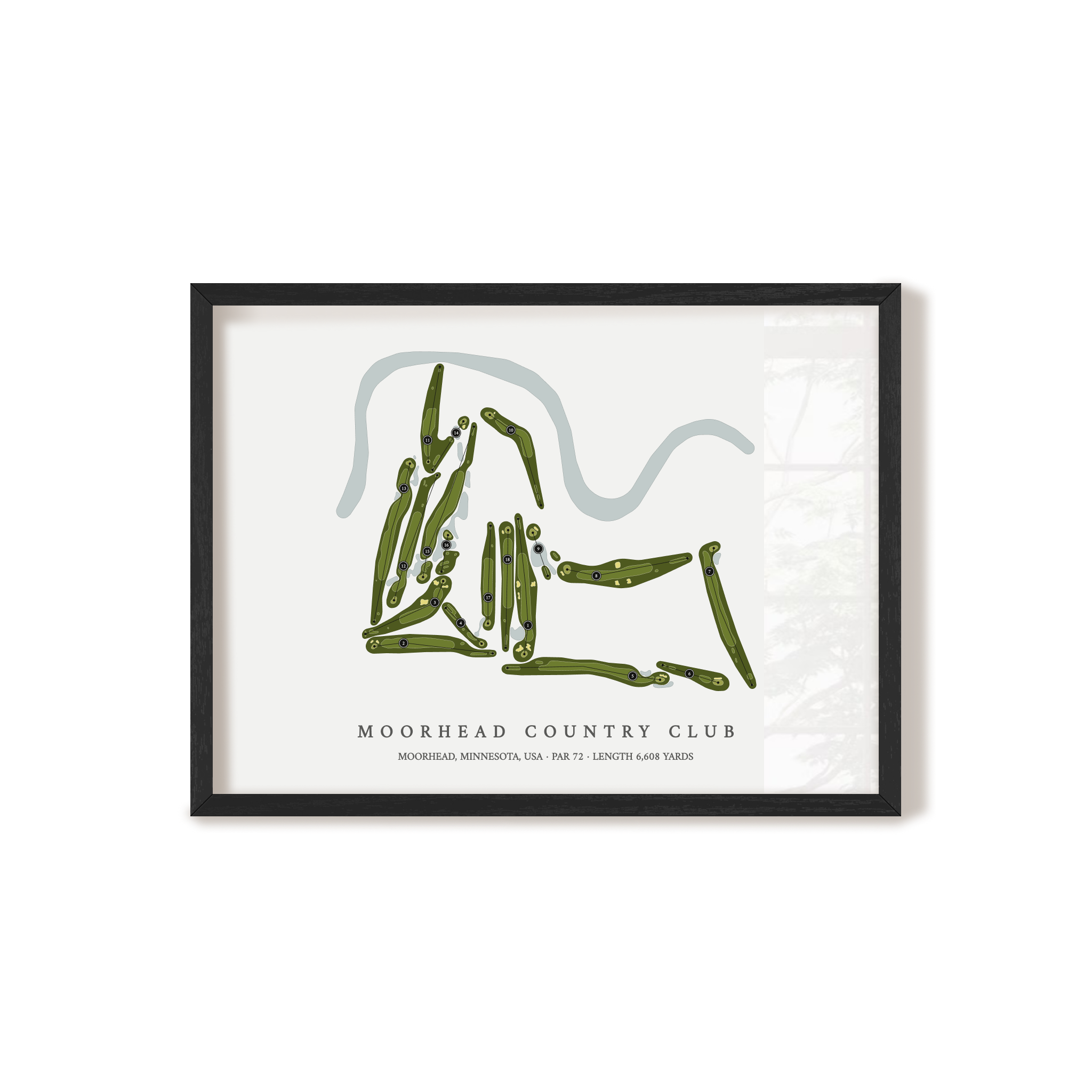 Moorhead Country Club | Golf Course Map | Black+Frame