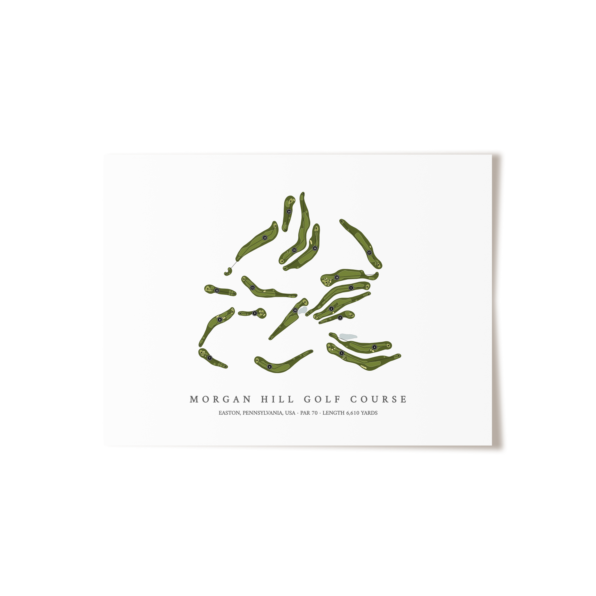 Morgan Hill Golf Course | Golf Course Map | Unframed