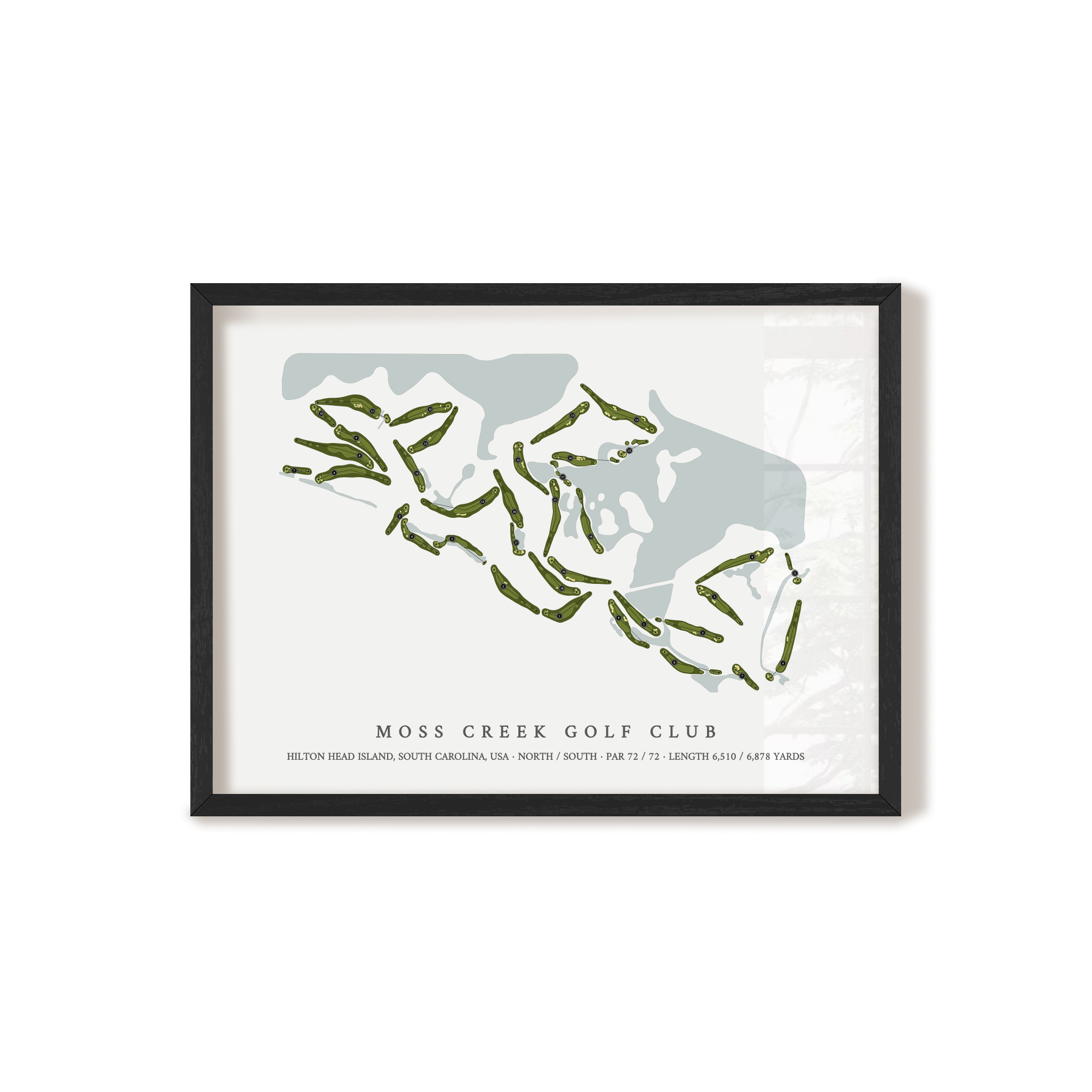 Moss Creek Golf Club | Golf Course Map | Black Frame