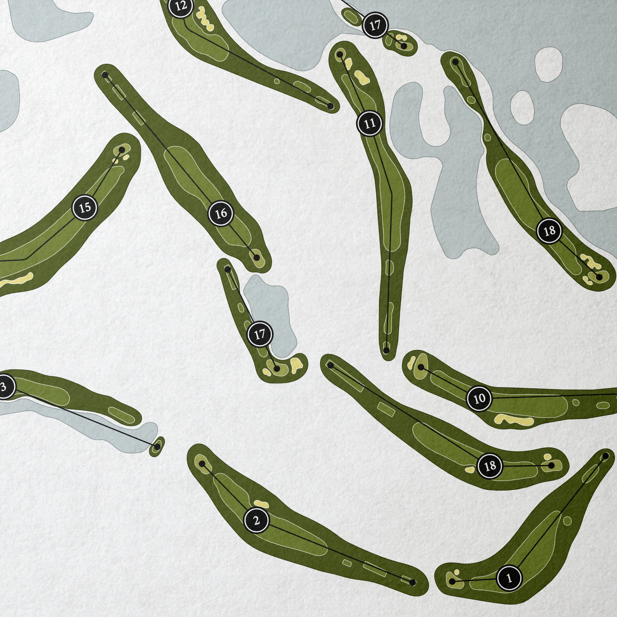 Moss Creek Golf Club | Golf Course Map | Close Up