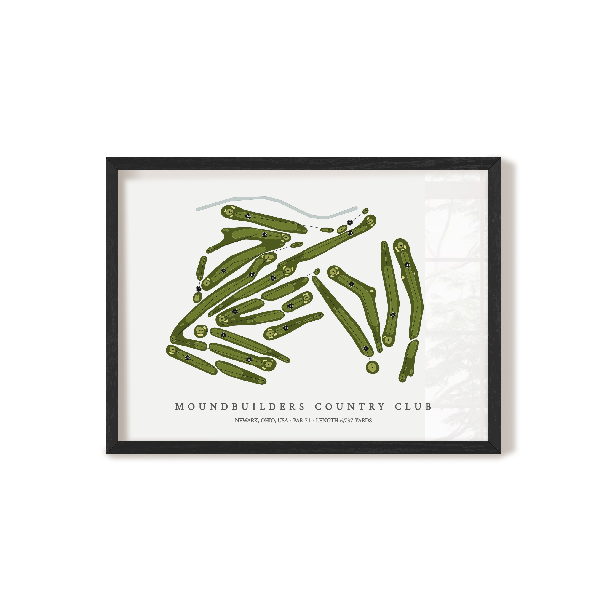 Moundbuilders Country Club | Golf Course Map | Black+Frame