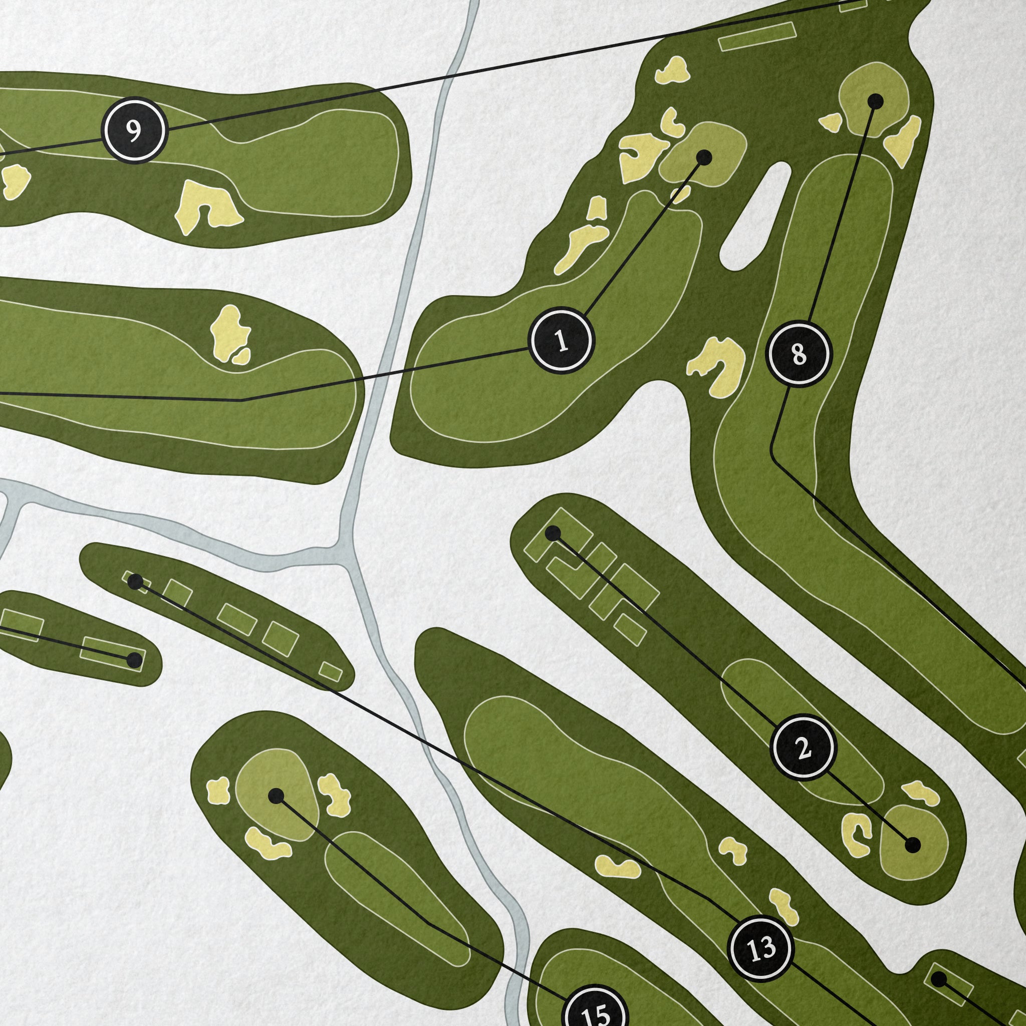 Mount Vernon Country Club | Golf Course Print | Close Up