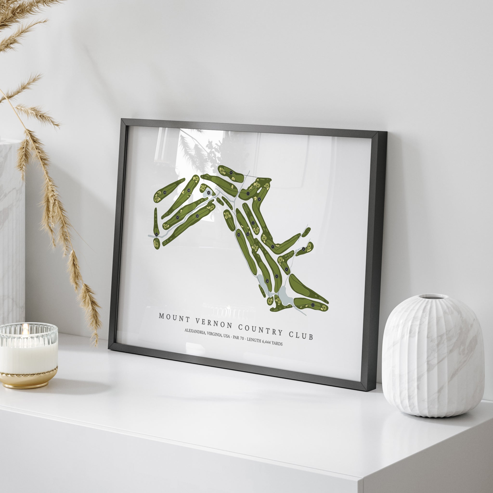 Mount Vernon Country Club | Golf Course Print | On Table