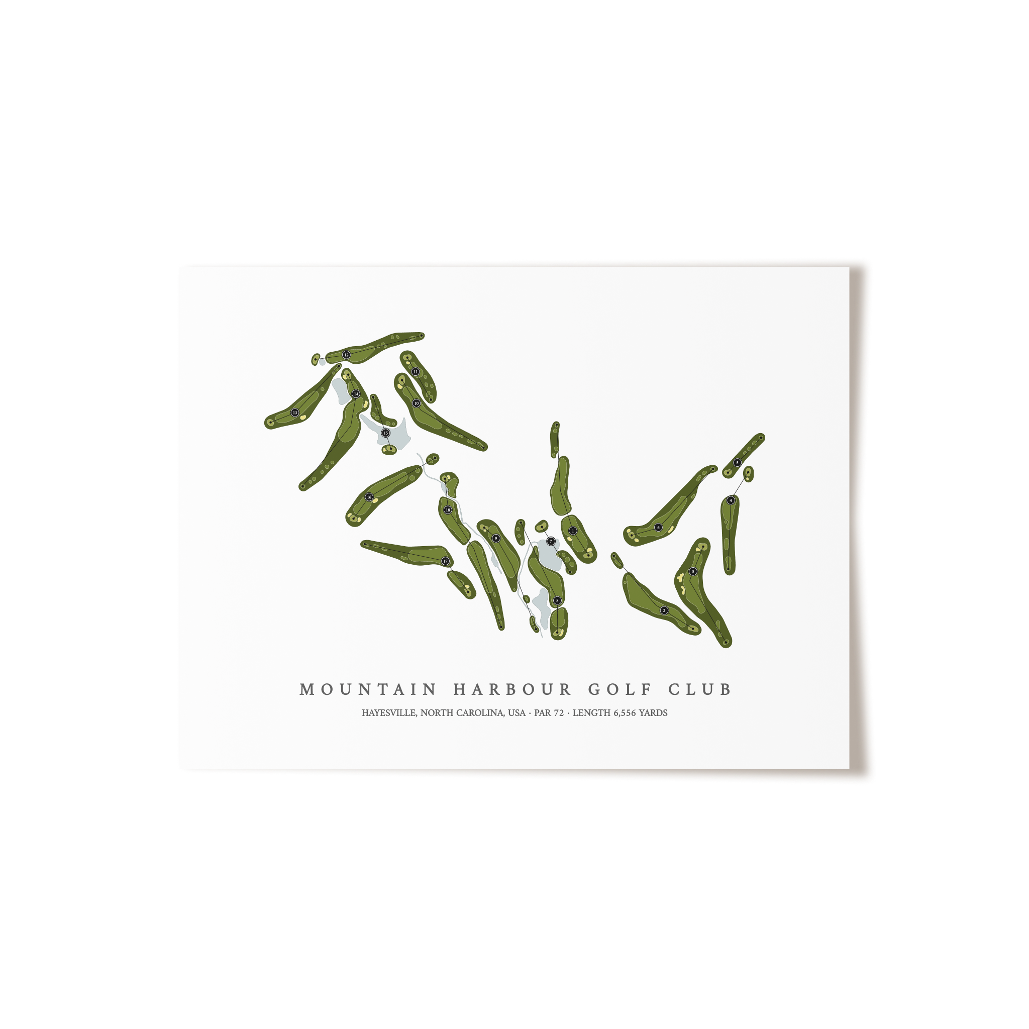 Mountain Harbour Golf Club | Golf Course Map | Unframed