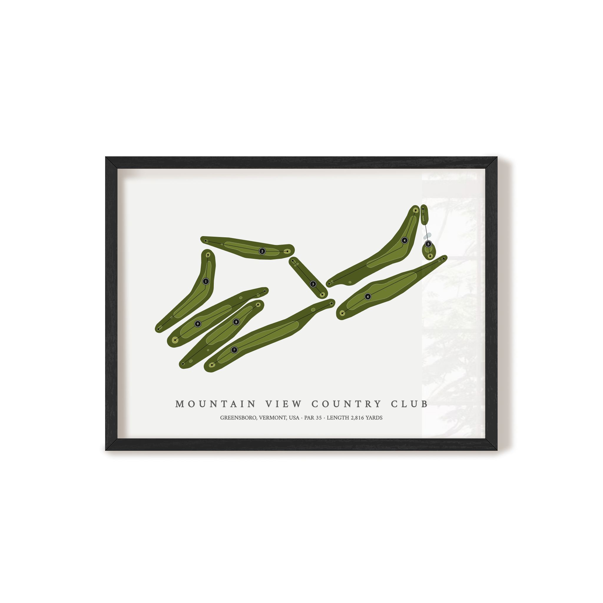 Mountain View Country Club | Golf Course Map | Black+Frame
