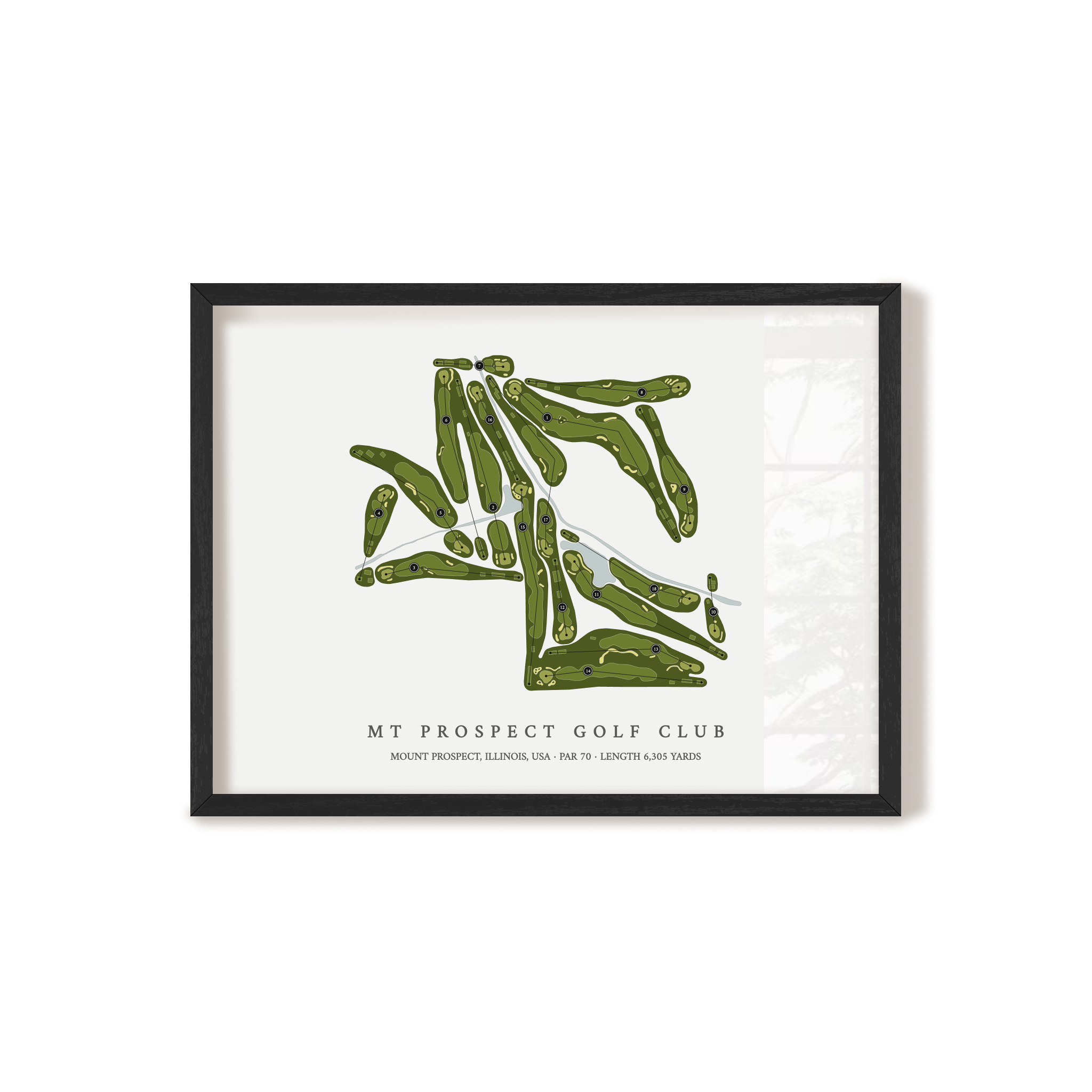 Mt Prospect Golf Club | Golf Course Map | Black+Frame