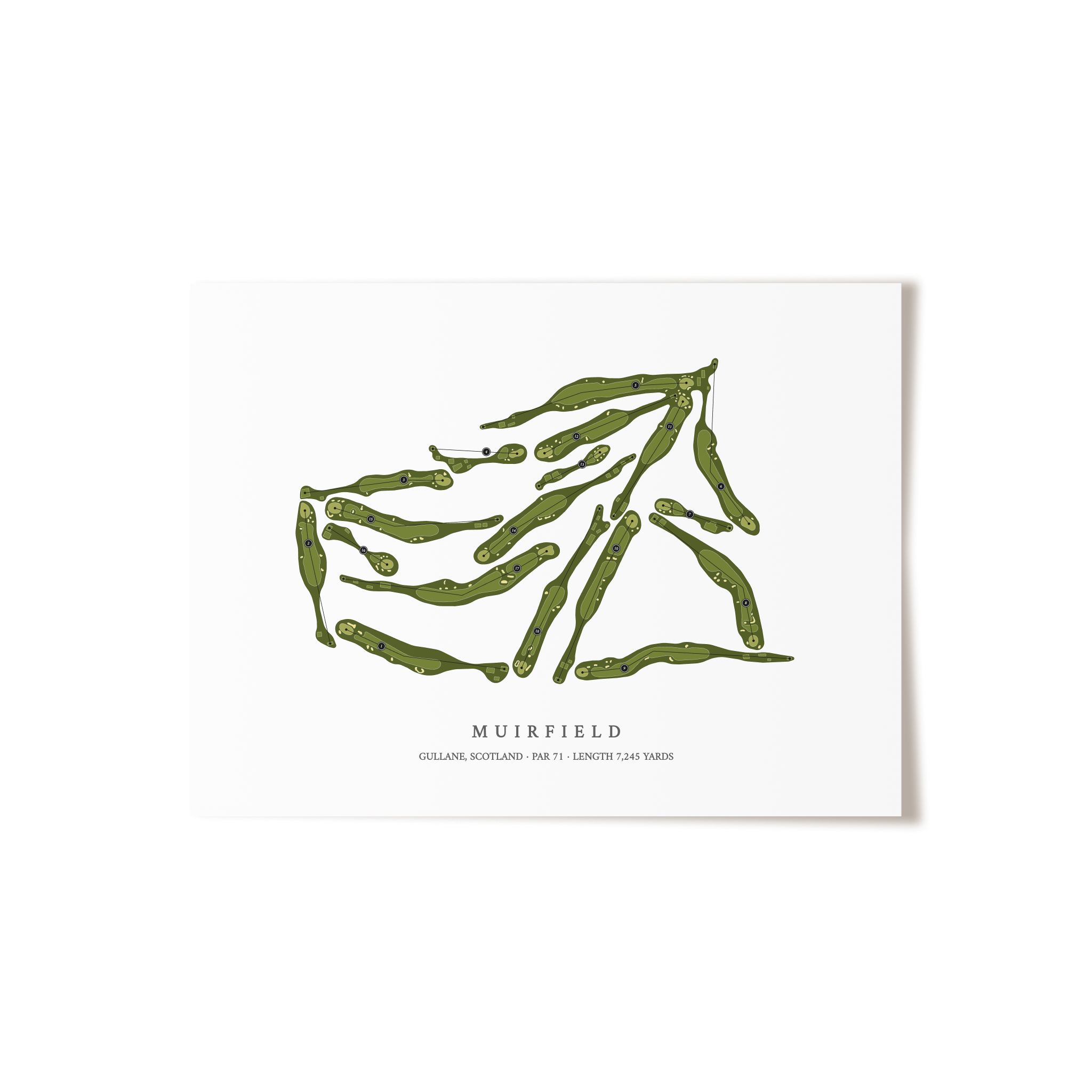 Muirfield | Golf Course Map | Unframed