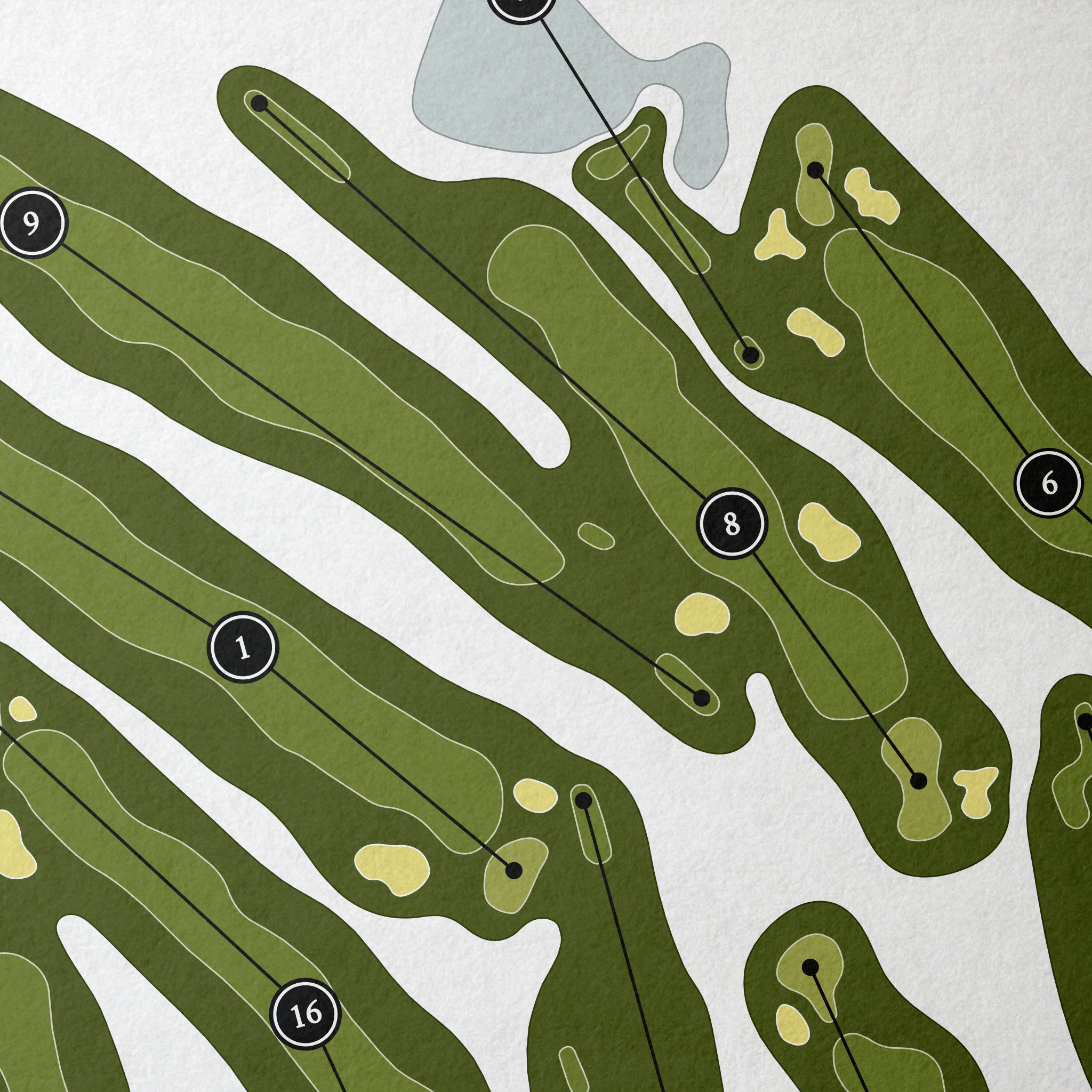 Muskegon Country Club | Golf Course Print | Close Up