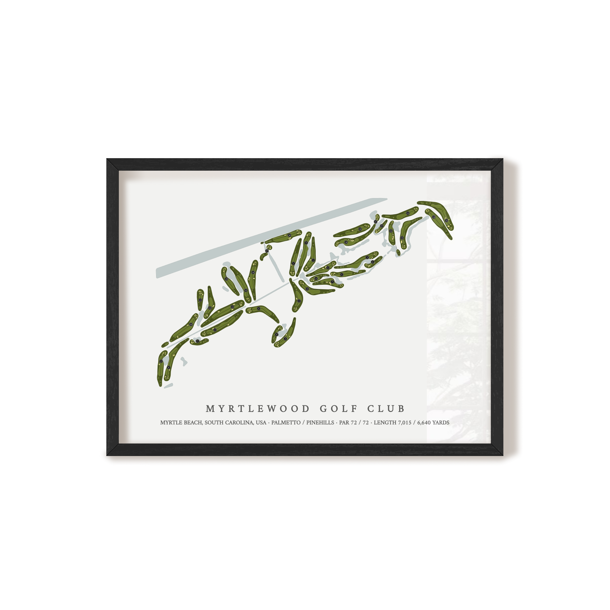 Myrtlewood Golf Club | Golf Course Map | Black+Frame