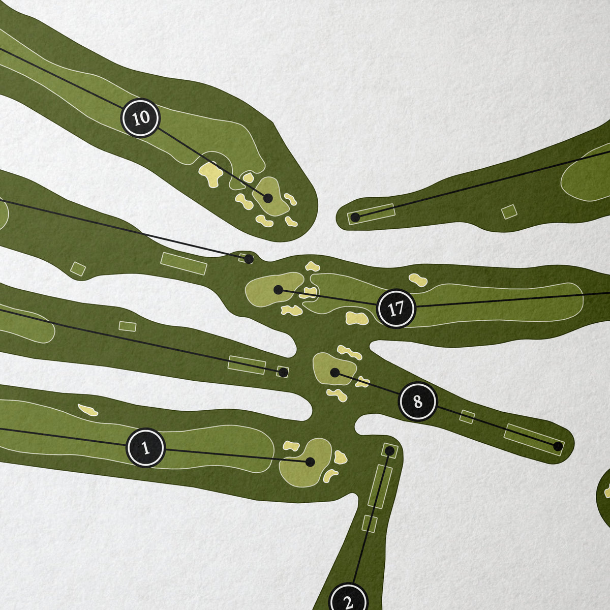 NCR Country Club - South Course | Golf Course Print | Close Up