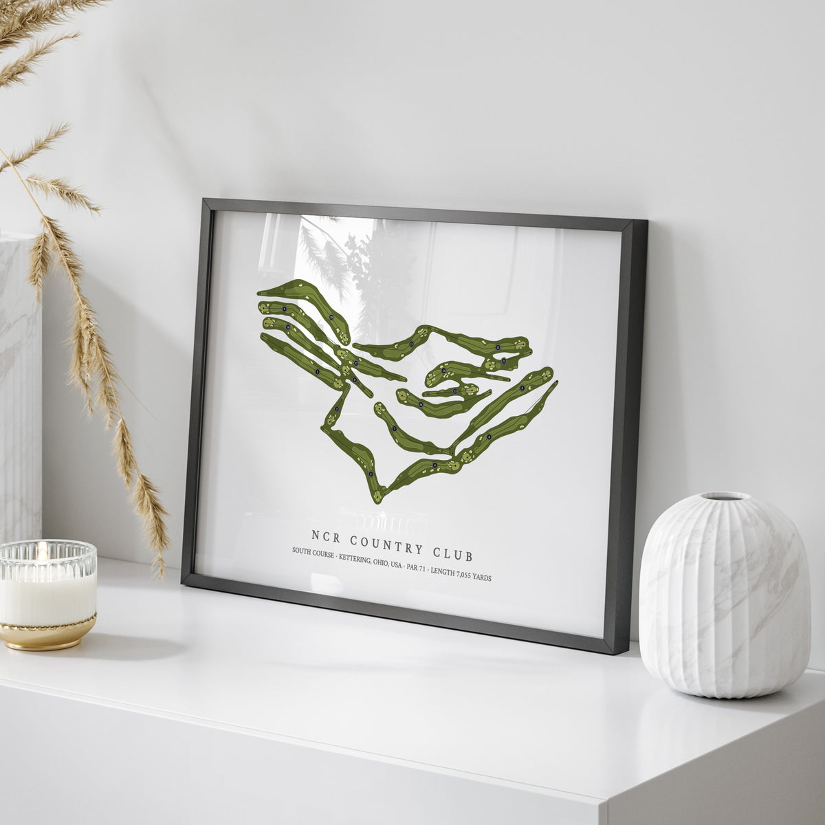 NCR Country Club - South Course | Golf Course Print | On Table