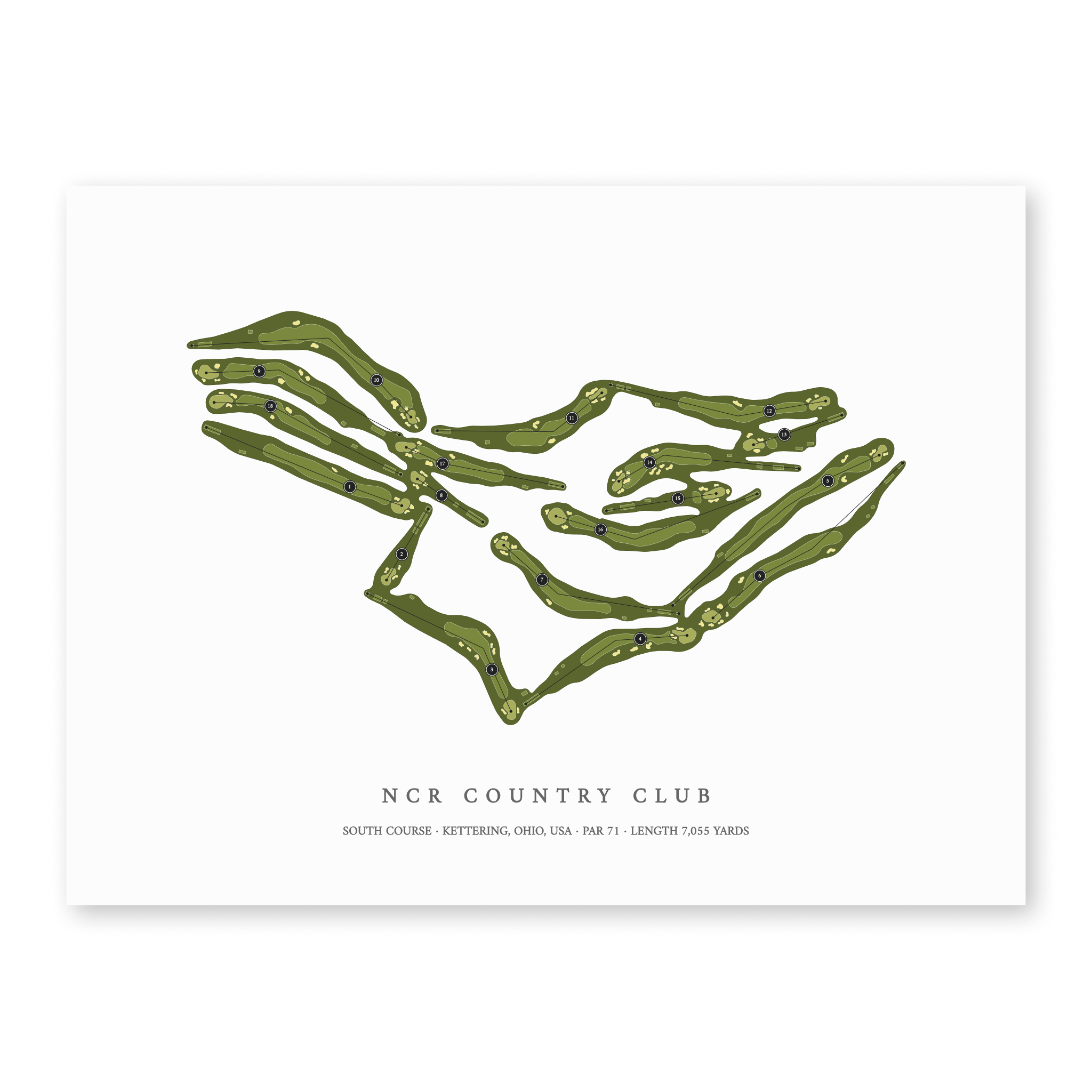 NCR Country Club - South Course | Golf Course Print | Unframed