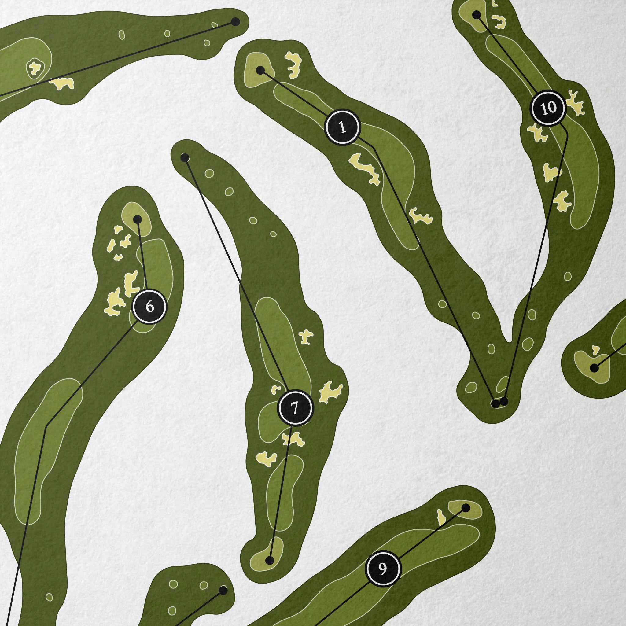 Nanea Golf Club | Golf Course Print | Close Up
