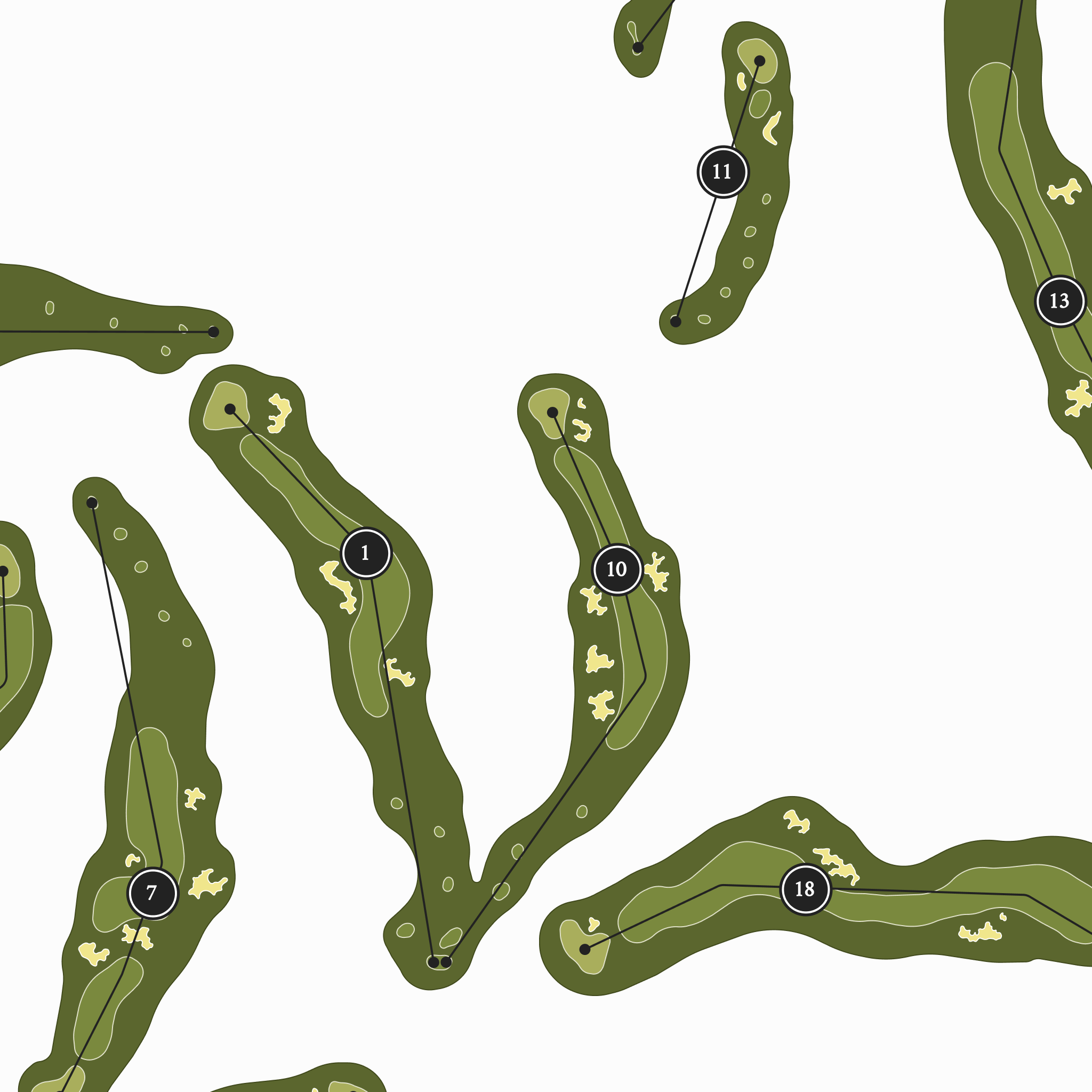 Nanea Golf Club | Golf Course Map | Close Up