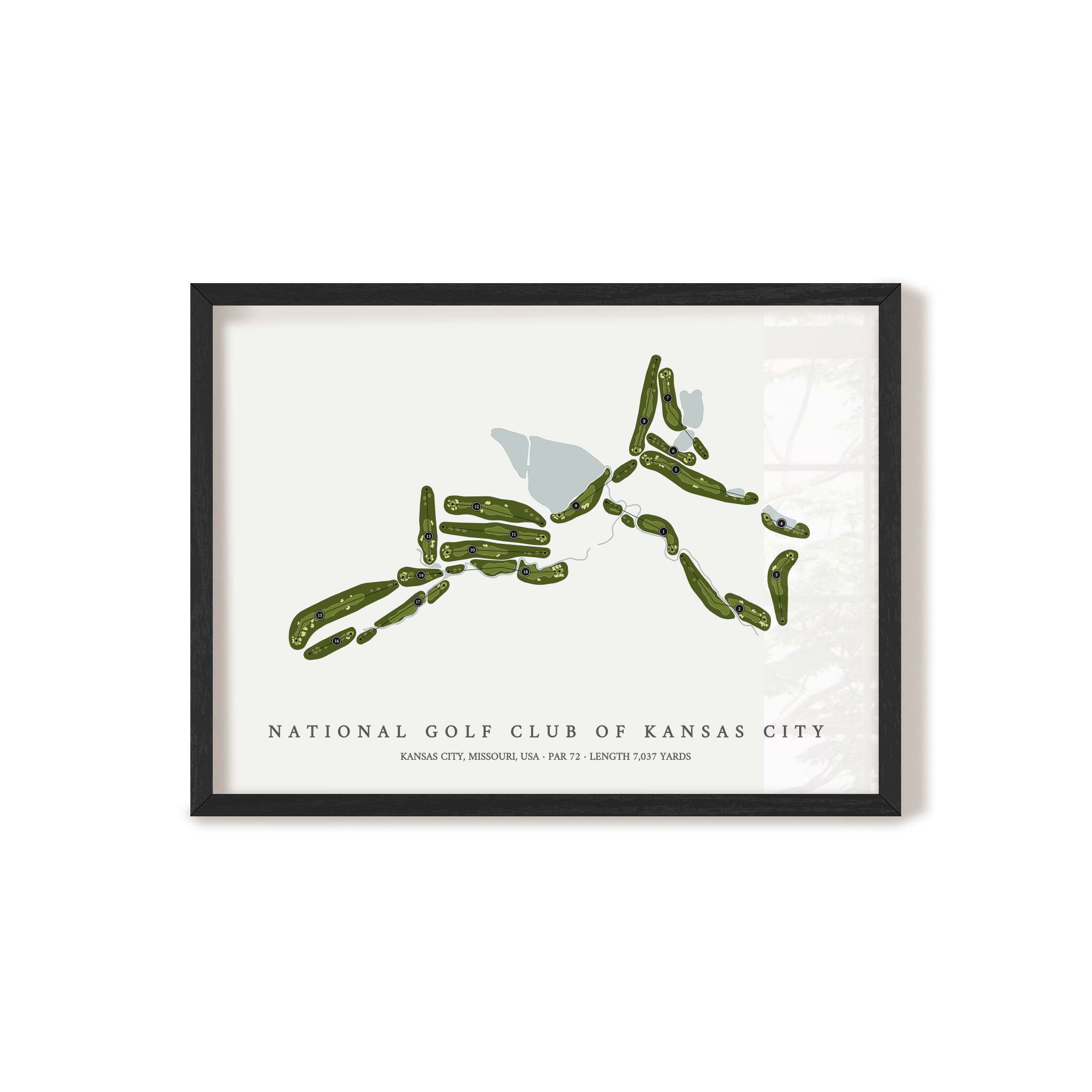 National Golf Club of Kansas City | Golf Course Print | Black Frame