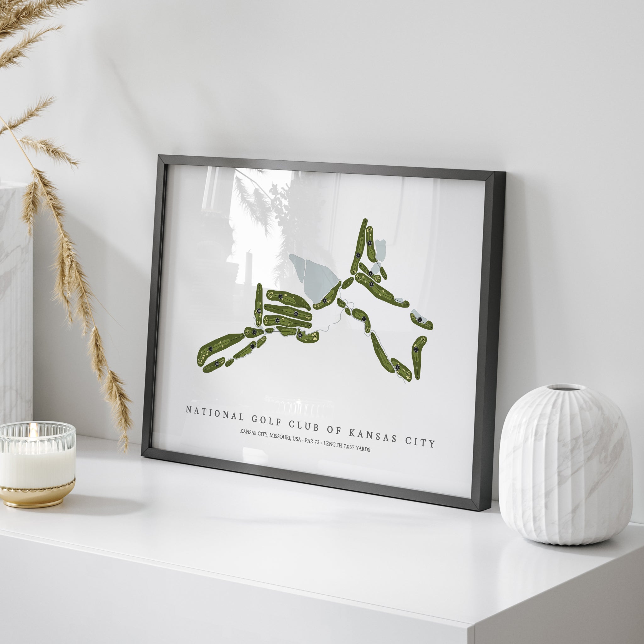 National Golf Club of Kansas City | Golf Course Print | On Table