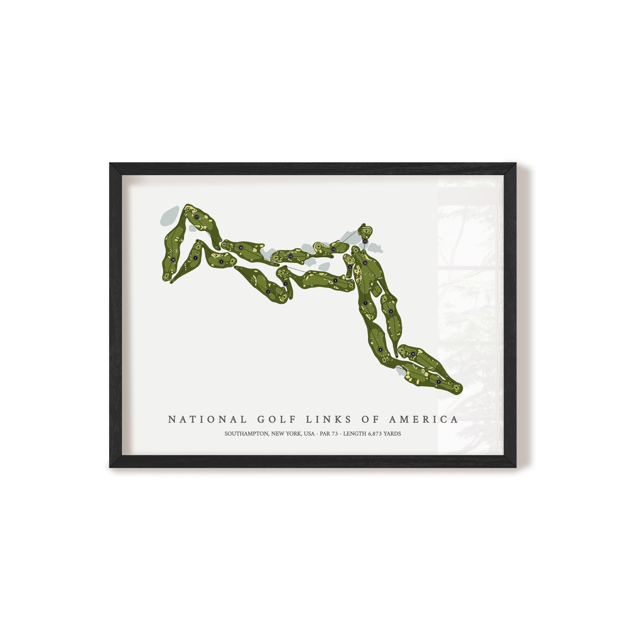 National Golf Links of America | Golf Course Print | Black+Frame