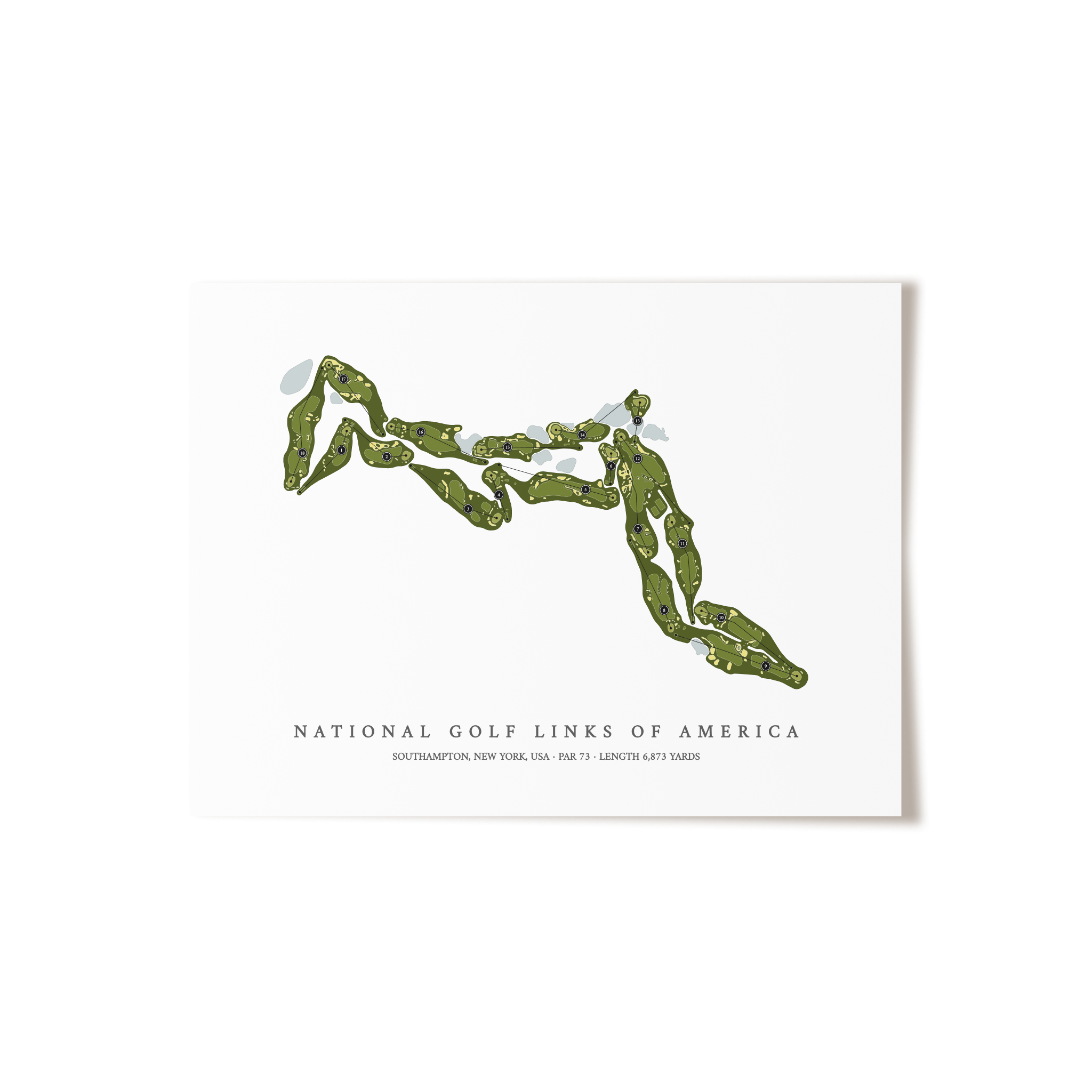 National Golf Links of America | Golf Course Print | Unframed
