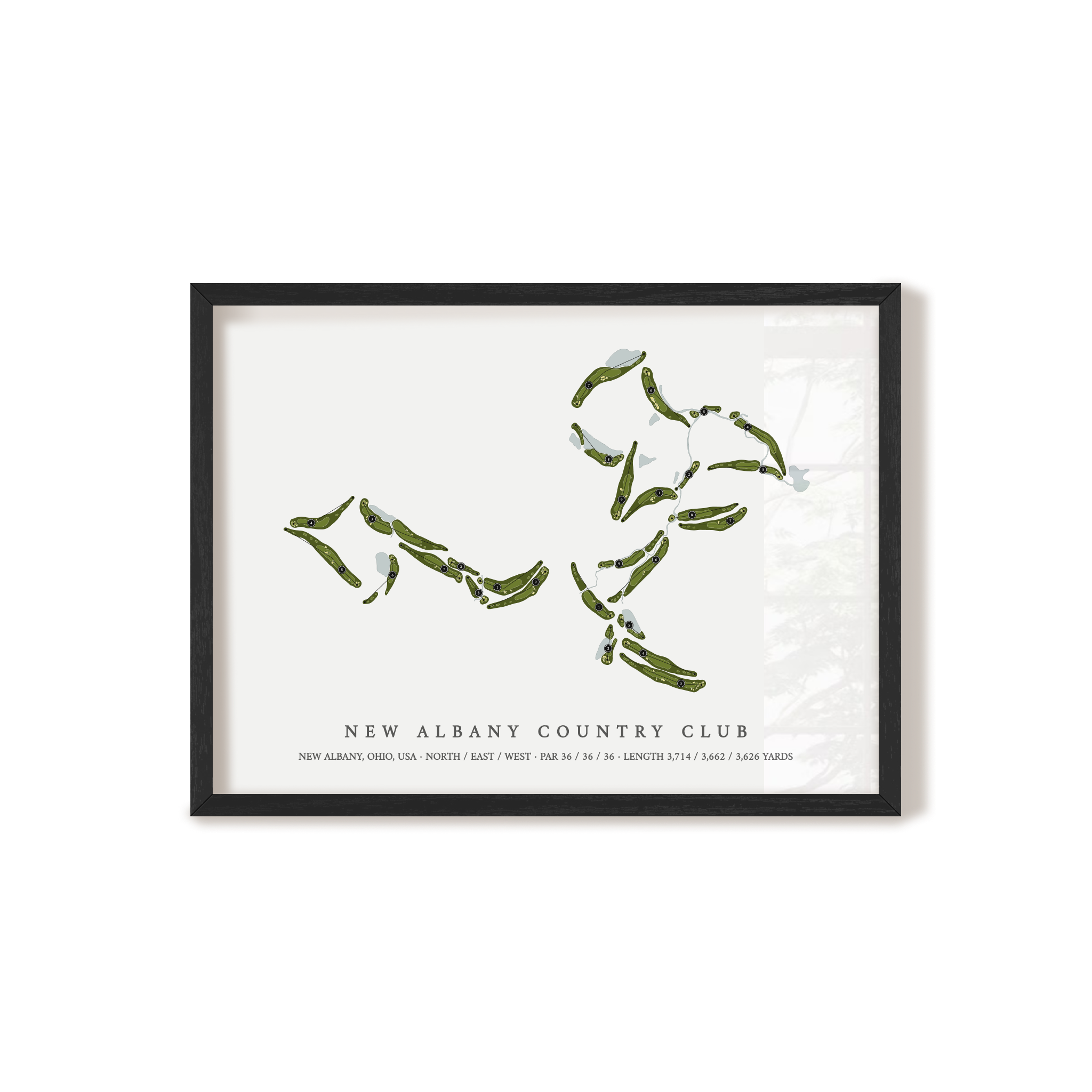 New Albany Country Club | Golf Course Map | Black+Frame