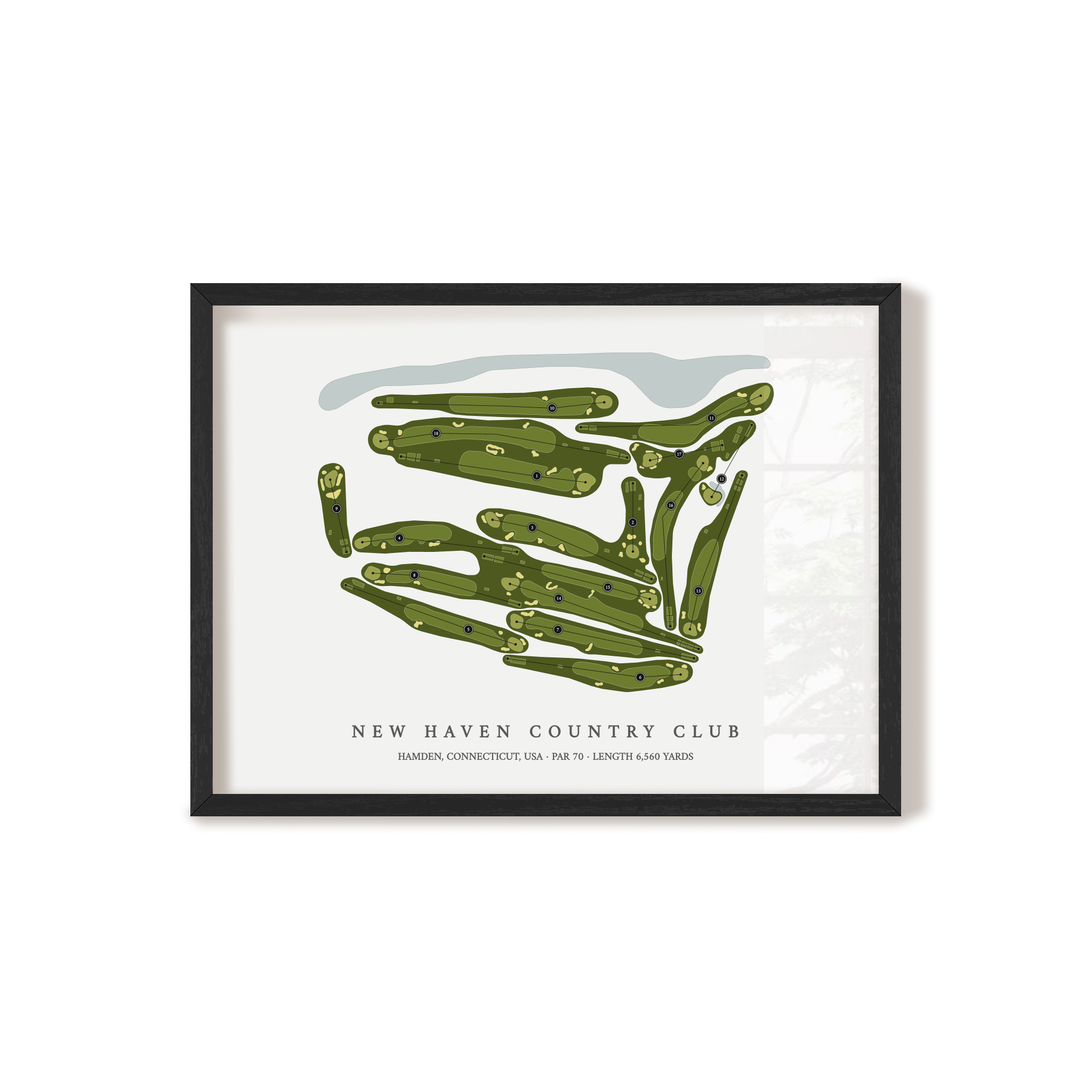 New Haven Country Club | Golf Course Map | Black+Frame