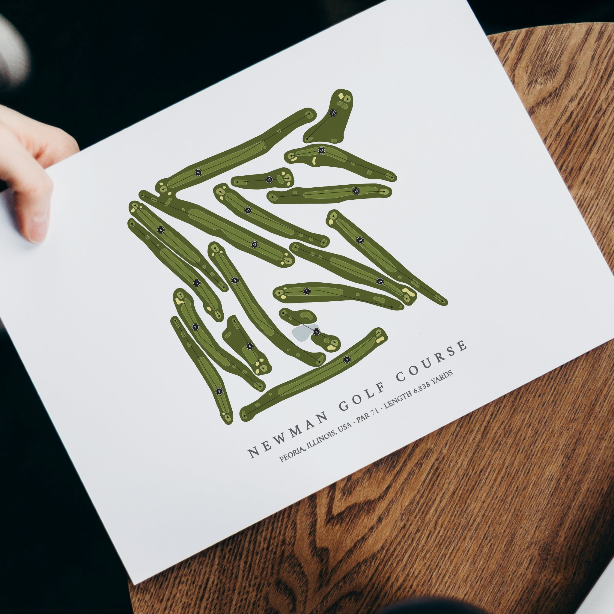 Newman Golf Course | Golf Course Map | With Laptop