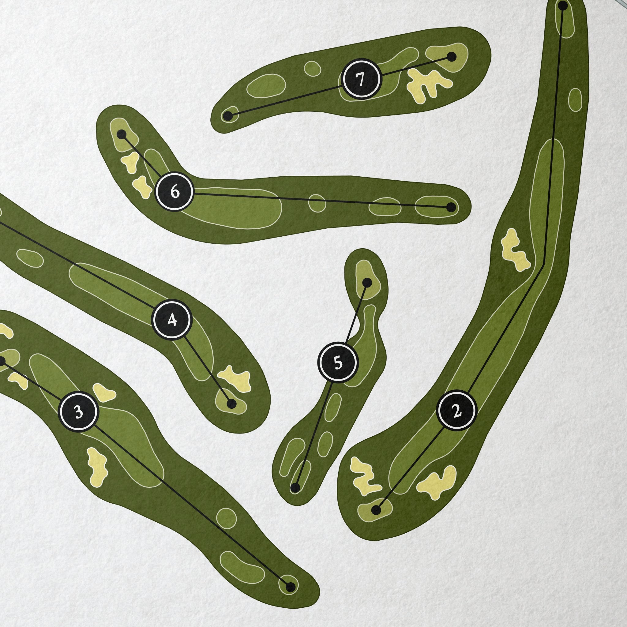 Newport News Golf Club - Cardinal Course | Golf Course Map | Close Up