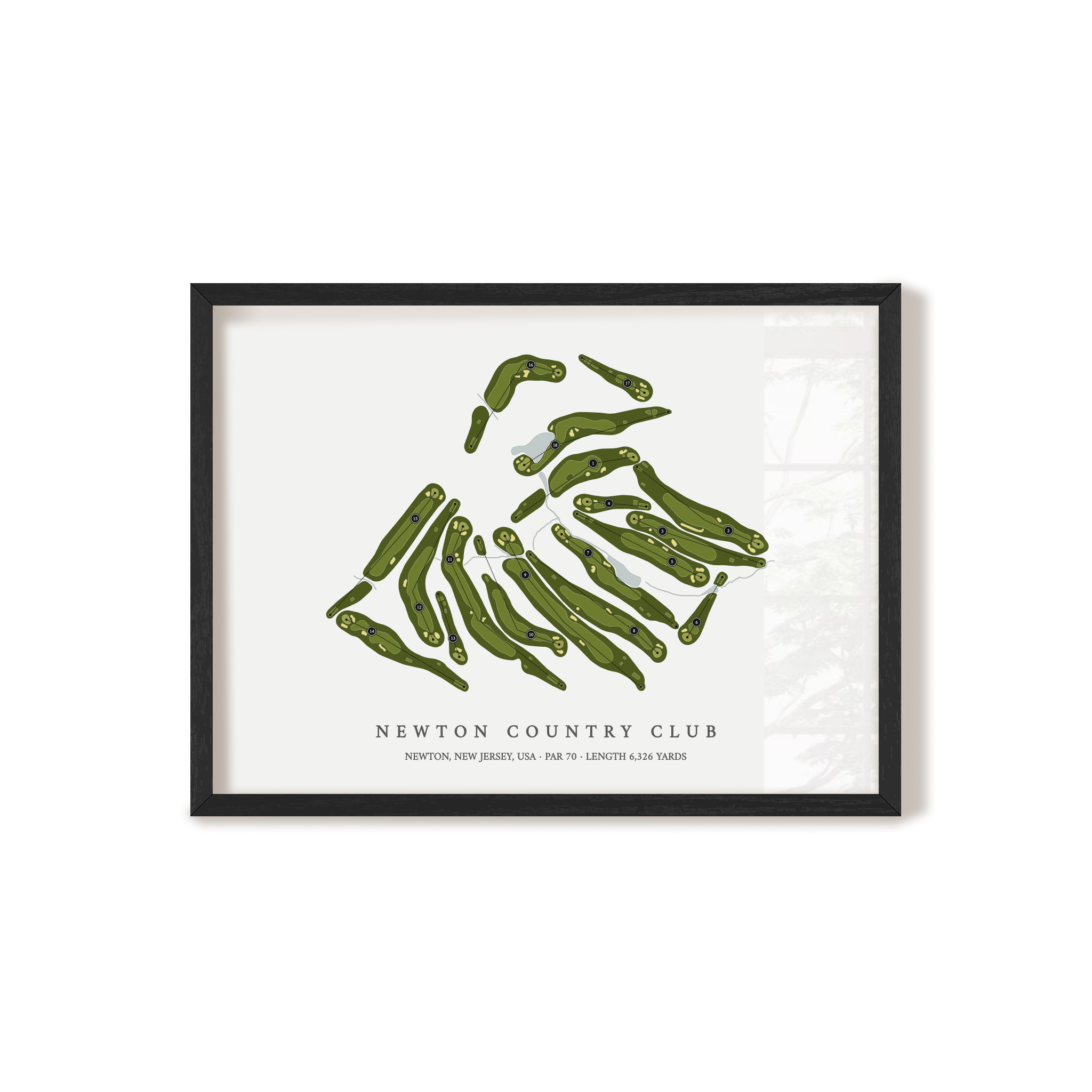 Newton Country Club | Golf Course Map | Black+Frame