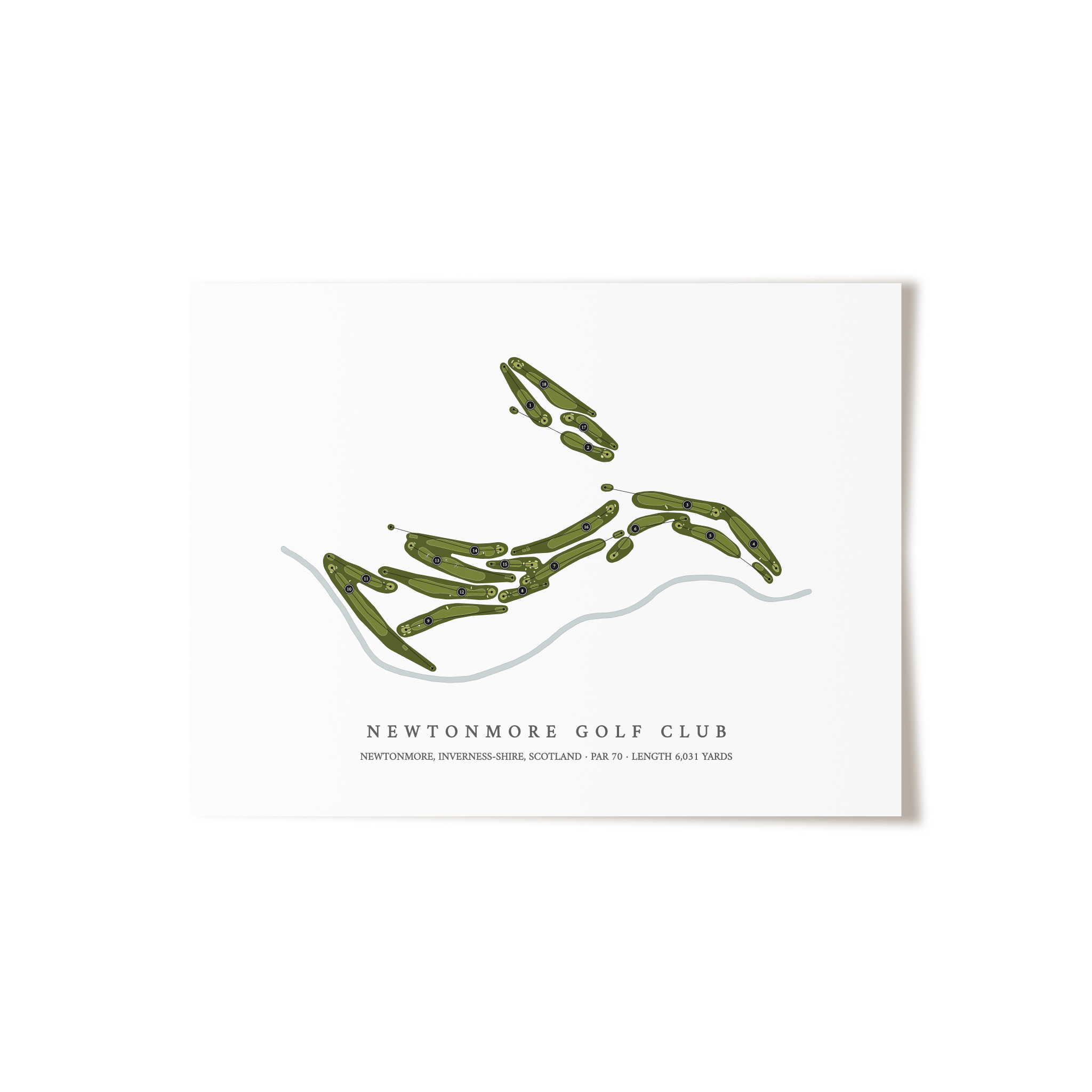 Newtonmore Golf Club | Golf Course Map | Unframed