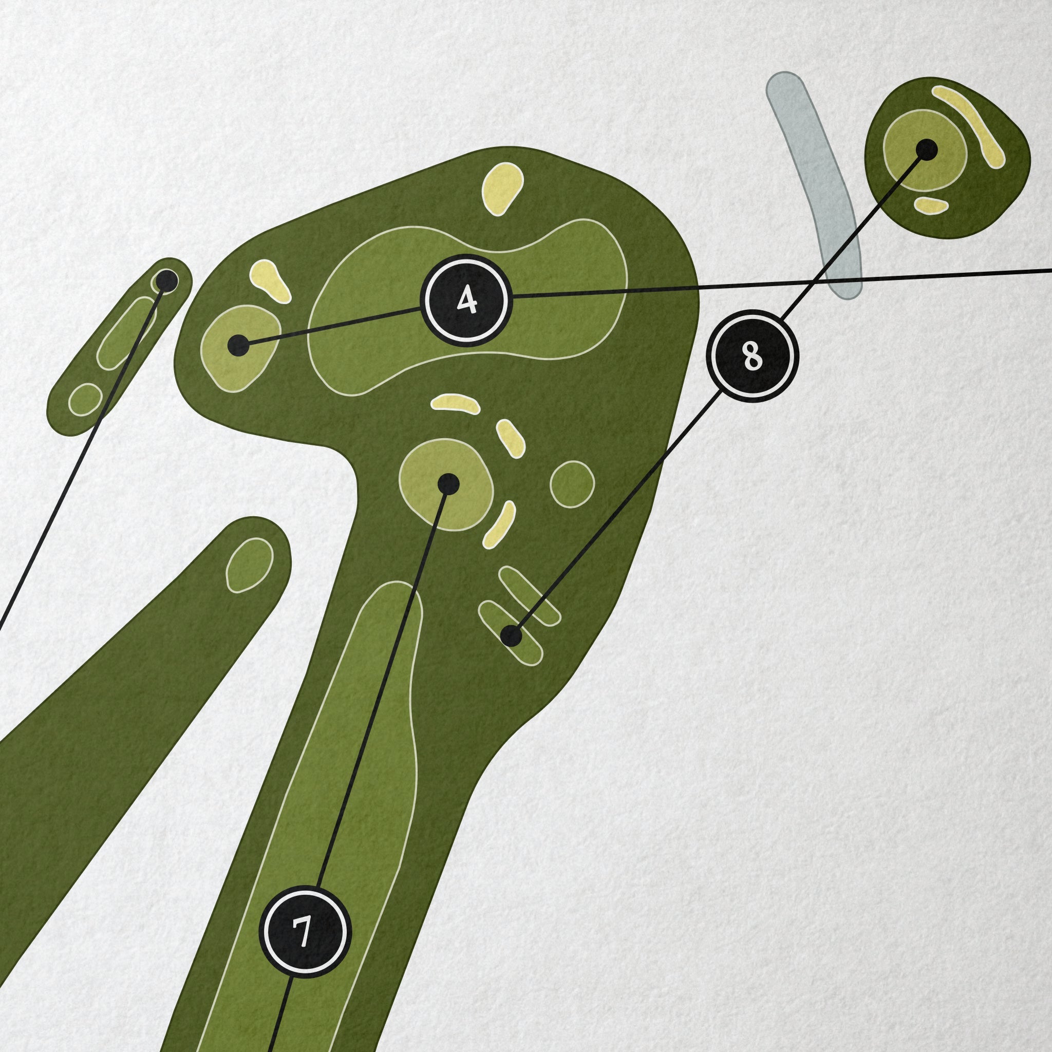 Newtown Country Club | Golf Course Map | Close Up