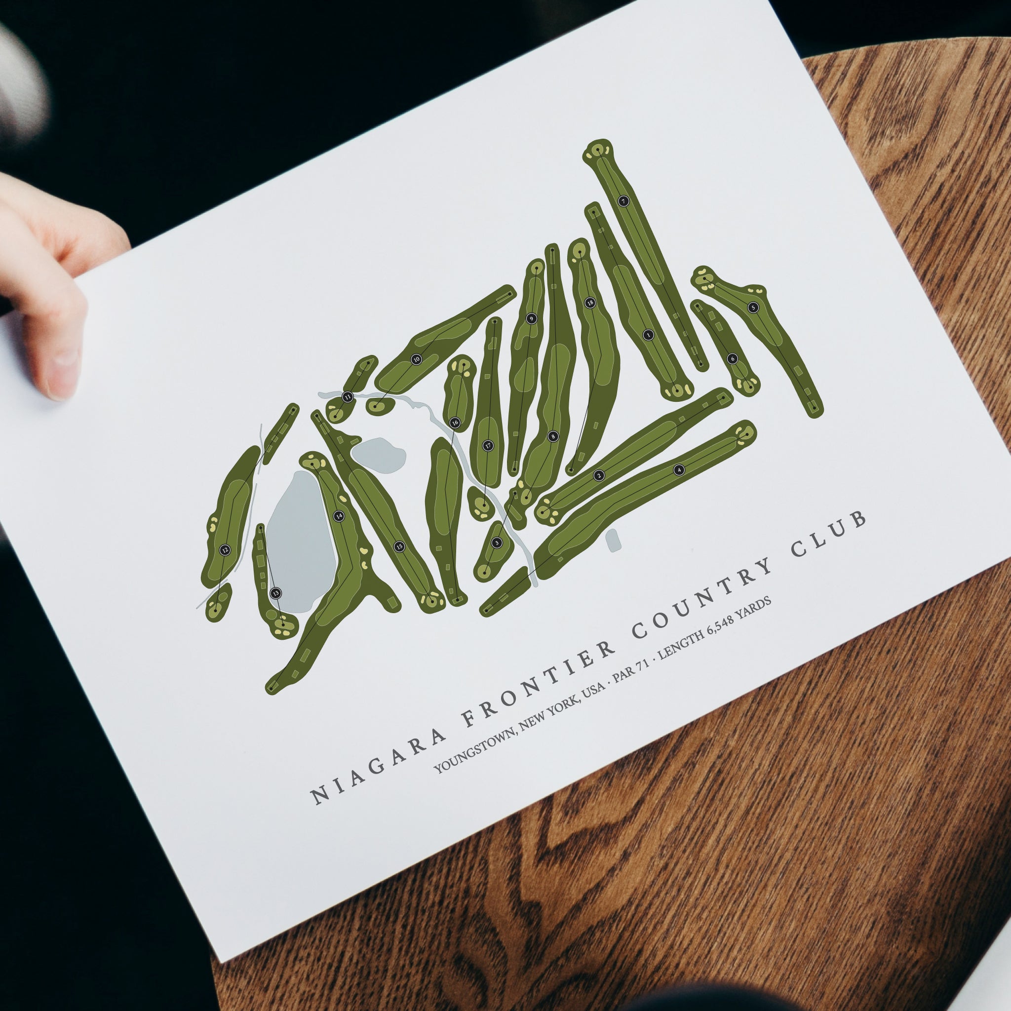 Niagara Frontier Country Club | Golf Course Map | With Laptop