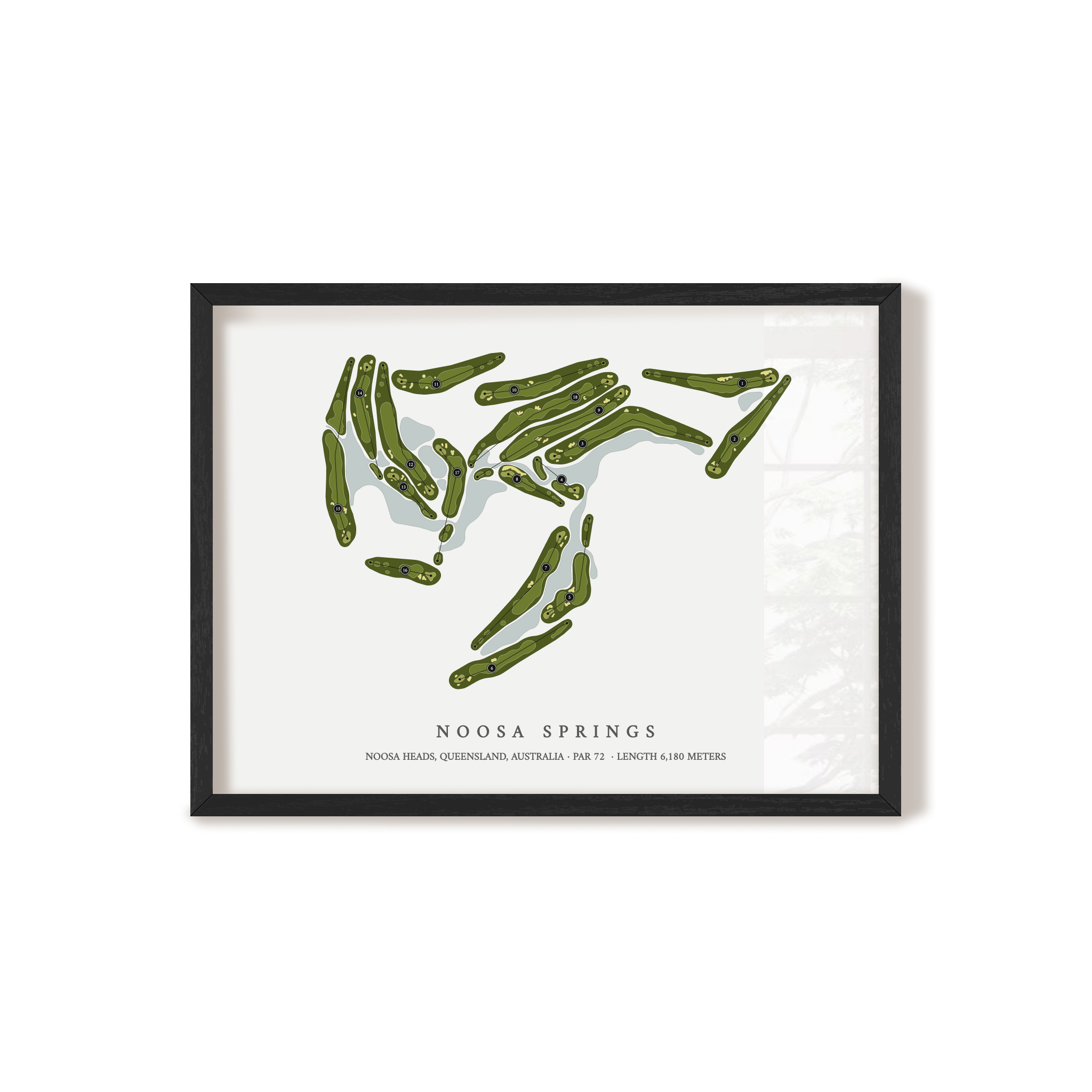 Noosa Springs | Golf Course Map | Black+Frame