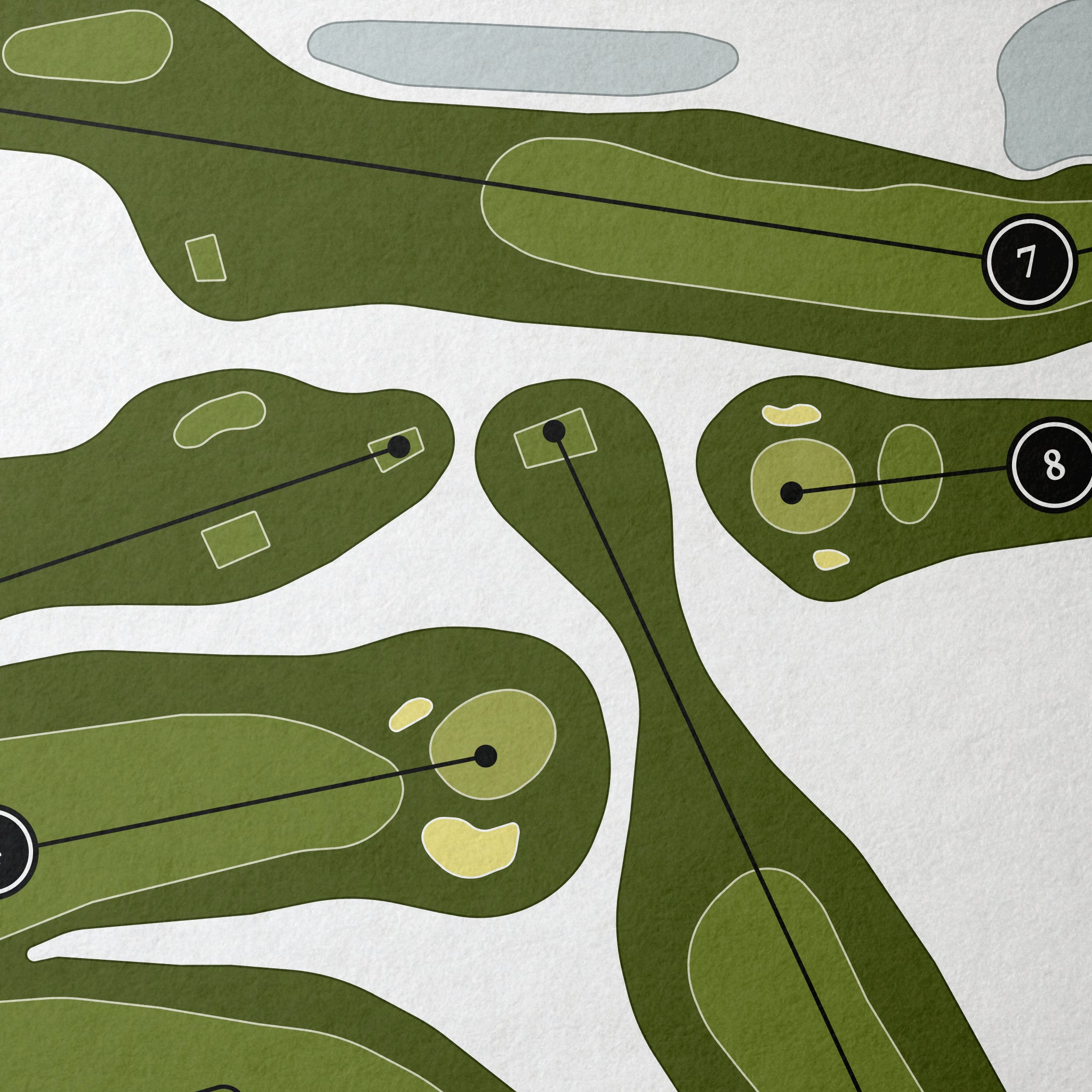 Norfolk Country Club | Golf Course Print | Close Up