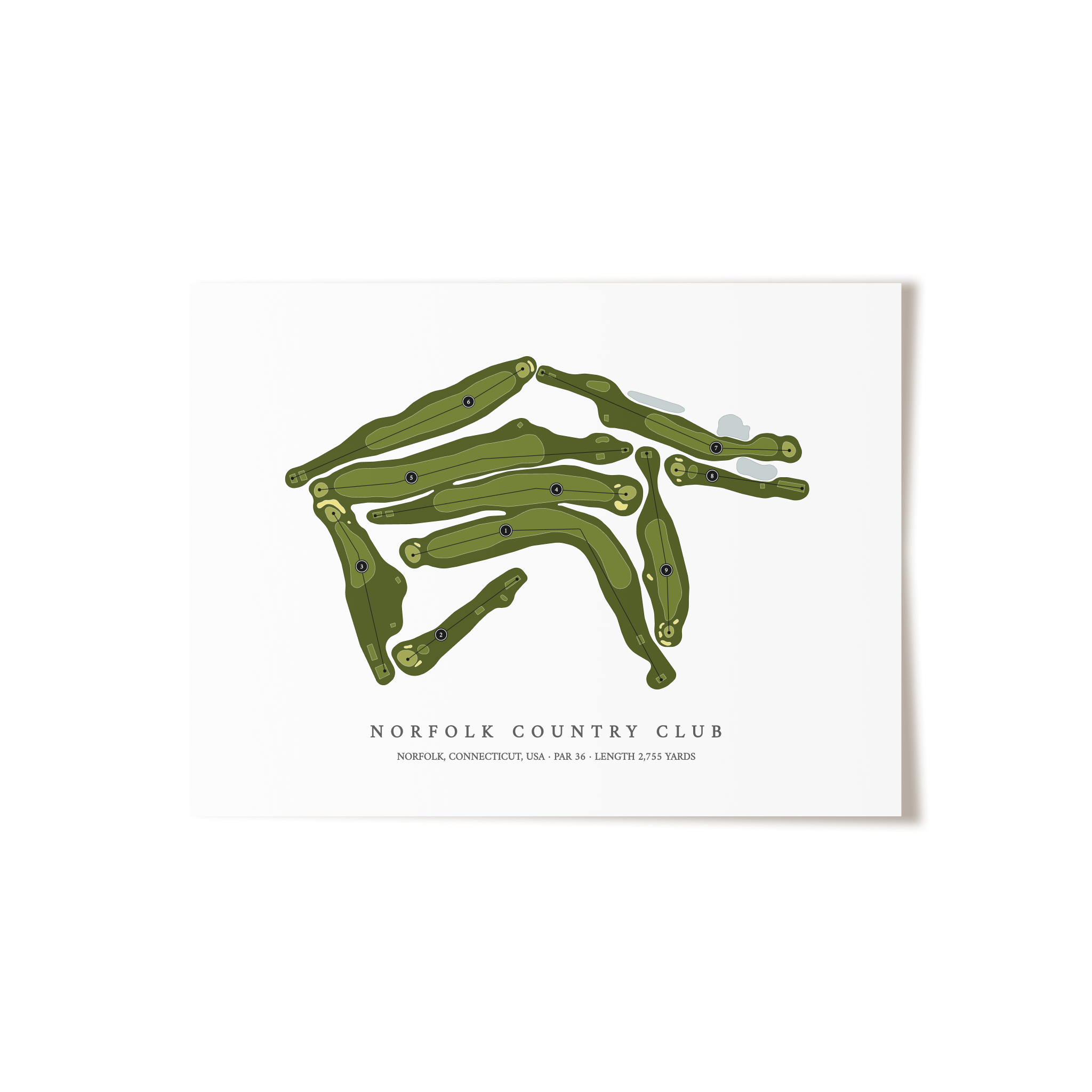 Norfolk Country Club | Golf Course Print | Unframed