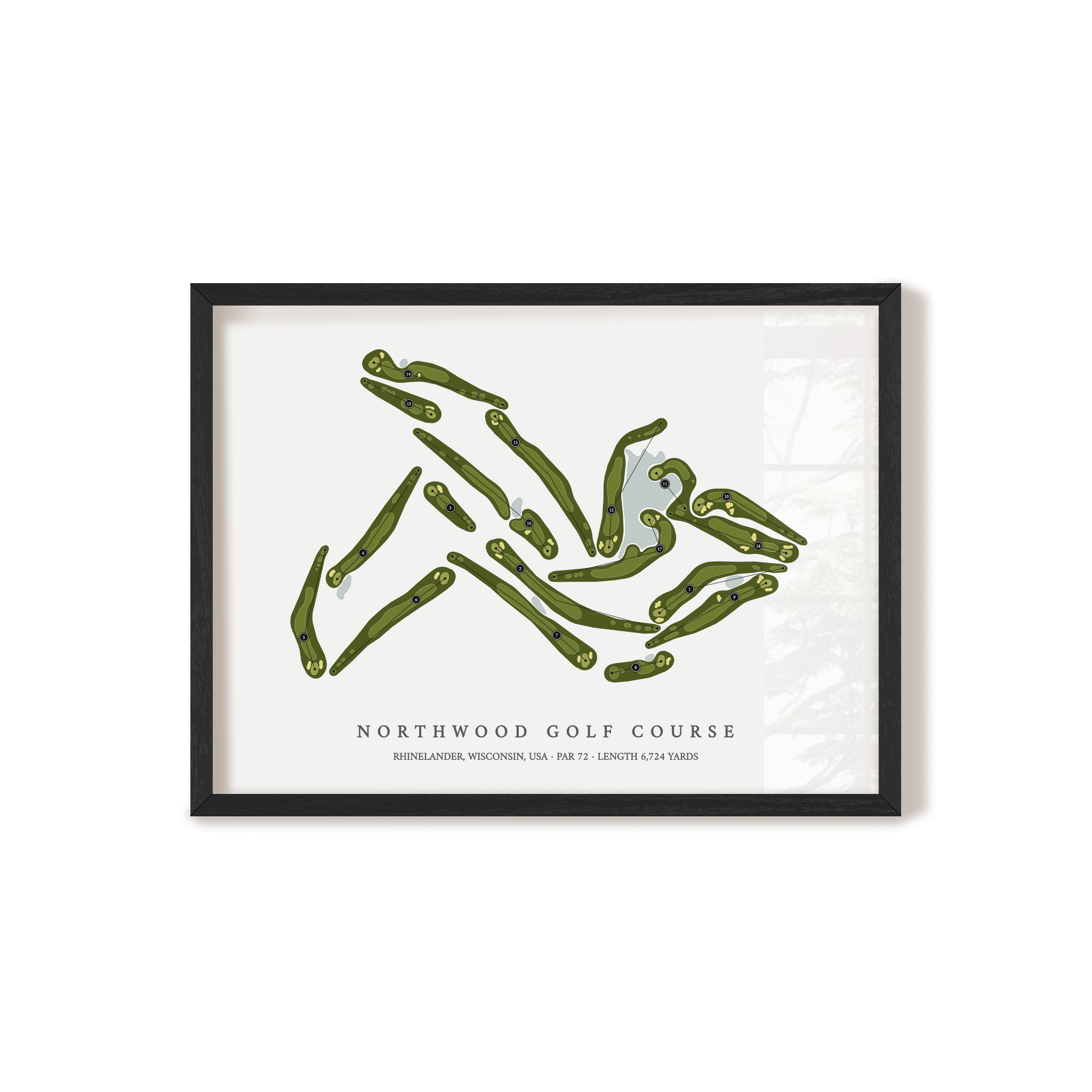 NorthWood Golf Course | Golf Course Map | Black+Frame