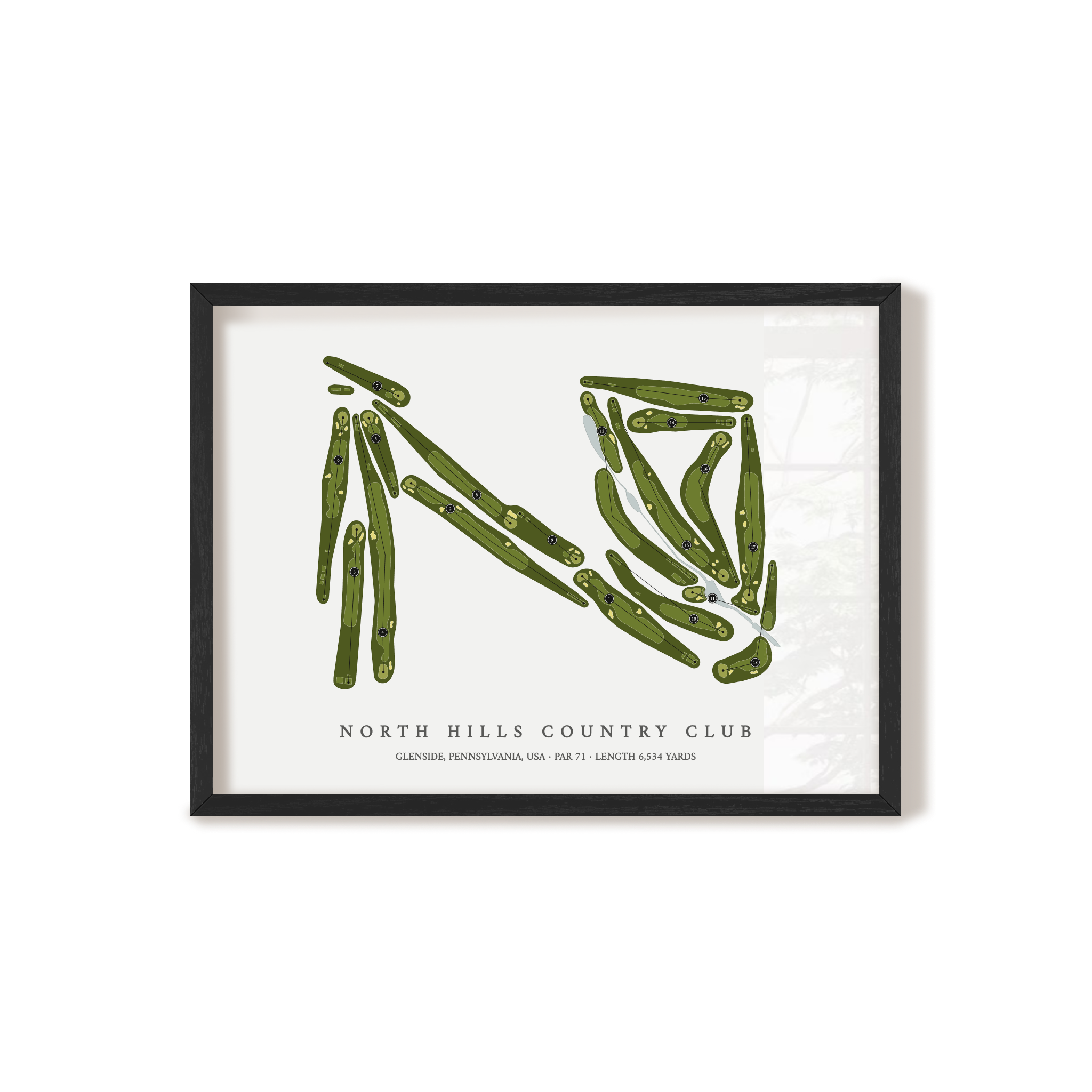 North Hills Country Club | Golf Course Print | Black+Frame