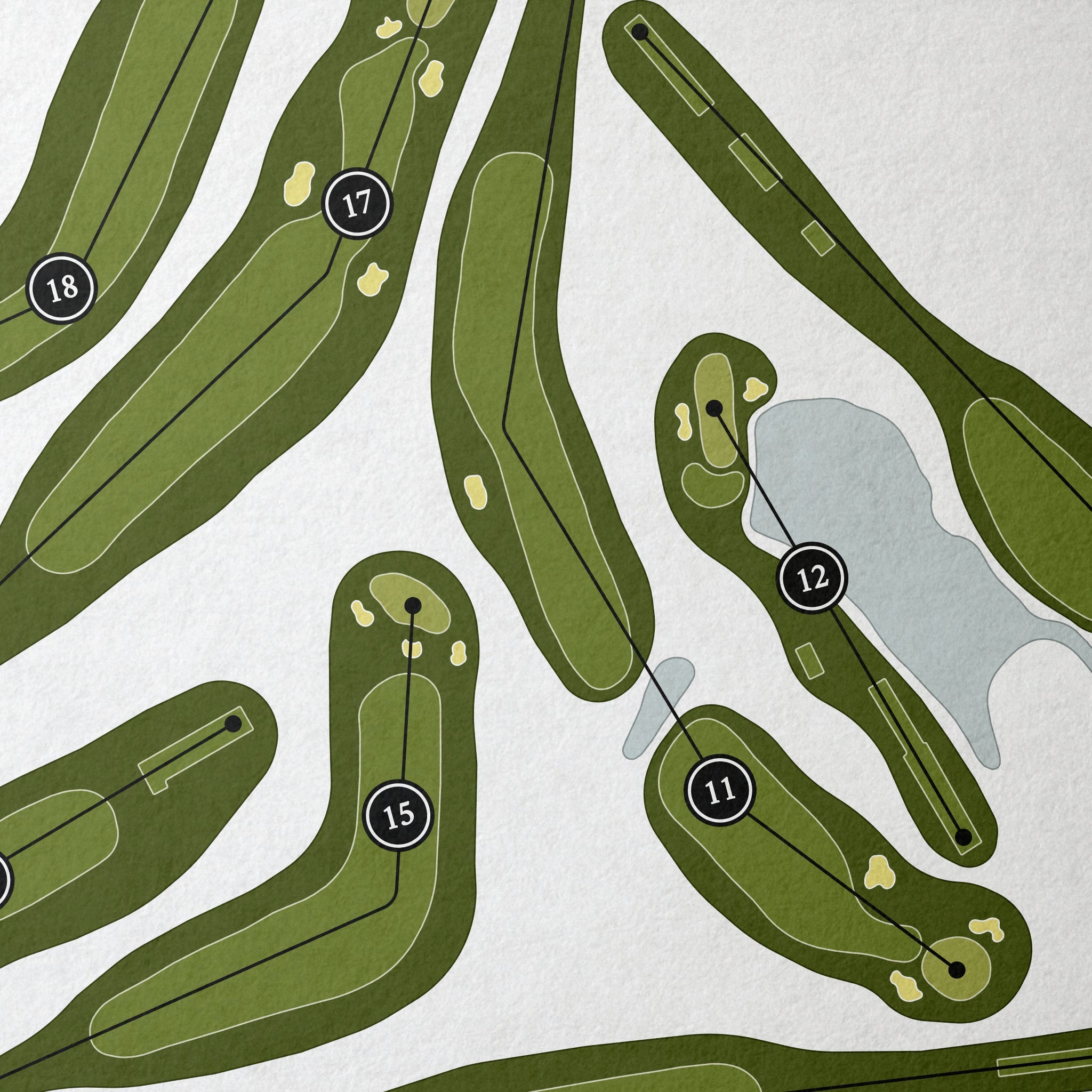 North Hills Country Club | Golf Course Map | Close Up