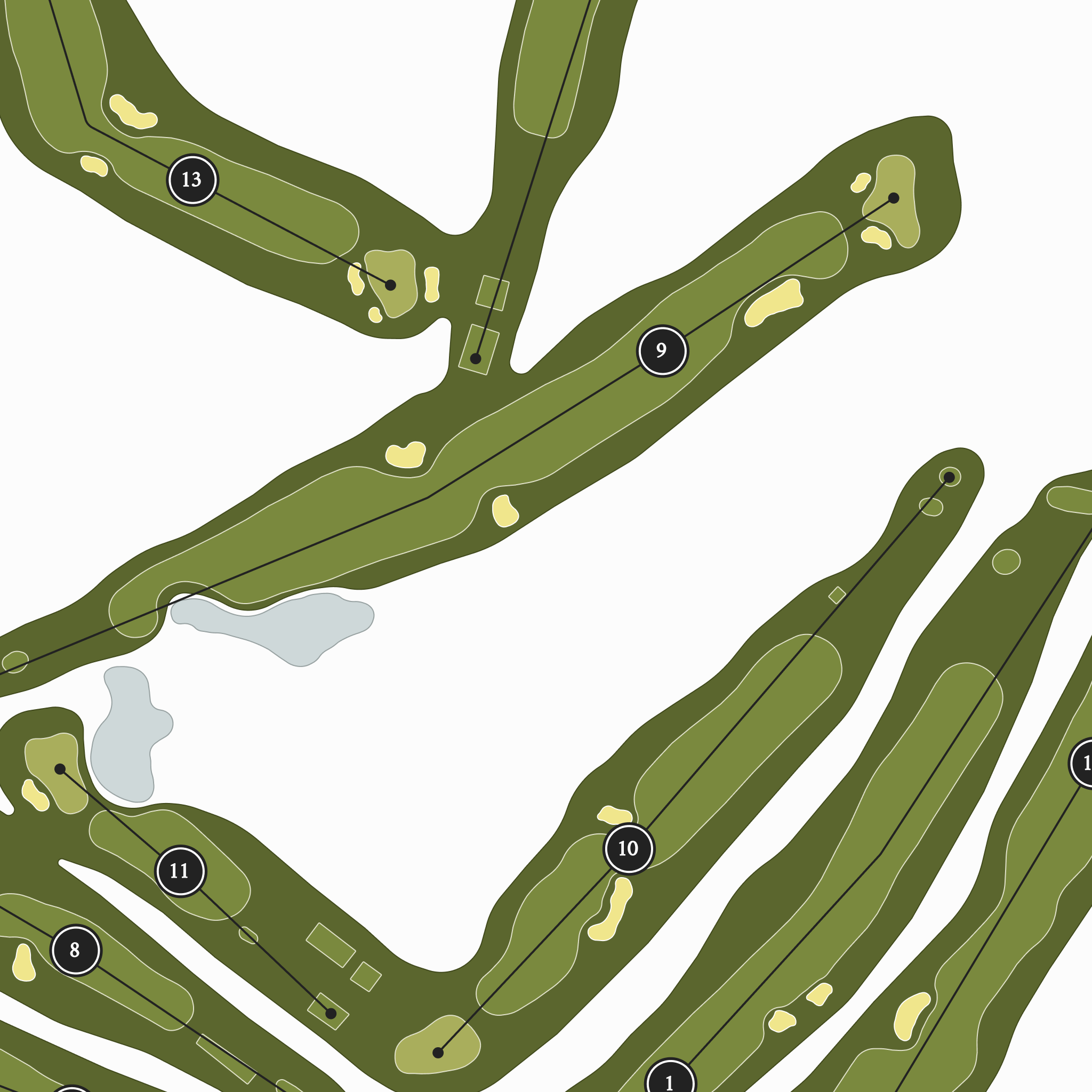 North Ridge Country Club | Golf Course Map | Close Up