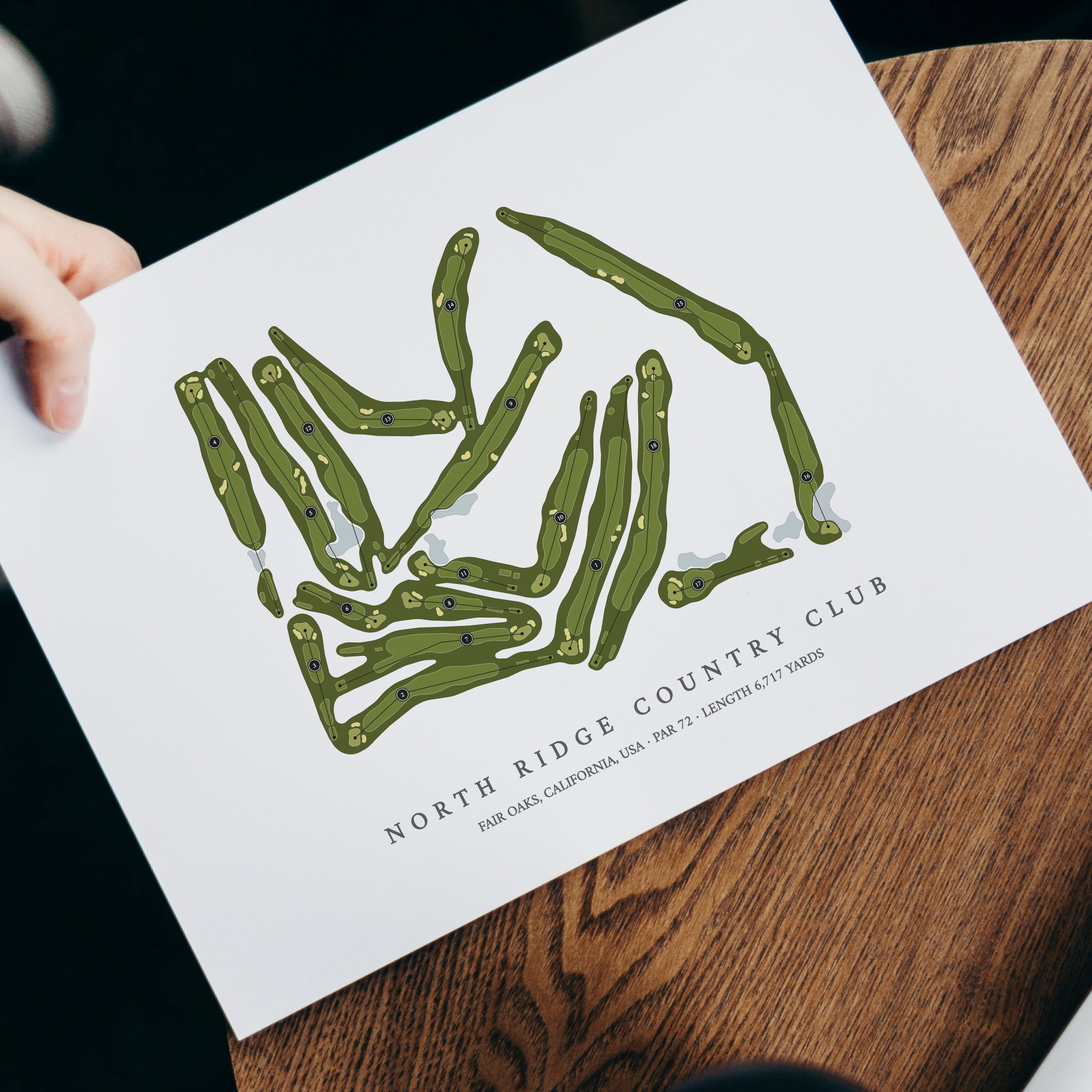 North Ridge Country Club | Golf Course Map | With Laptop