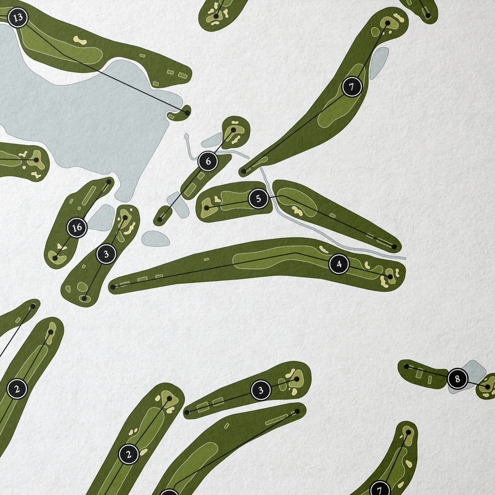 North Ridge Country Club | Golf Course Map | Close Up