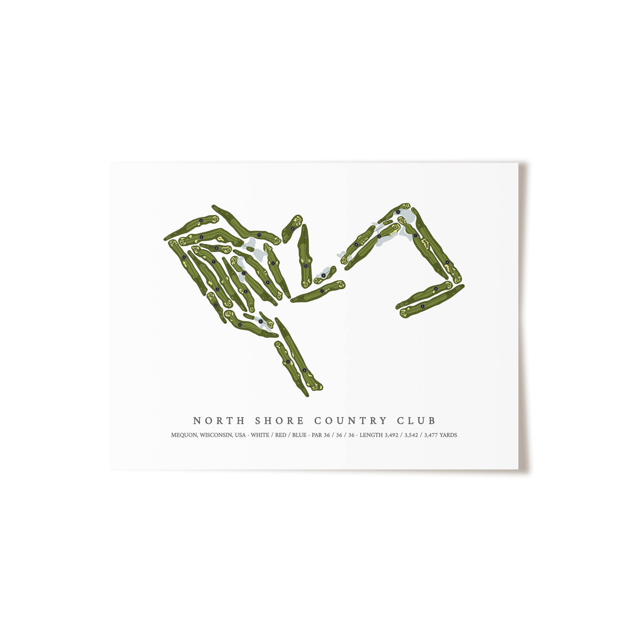 North Shore Country Club | Golf Course Print | Unframed