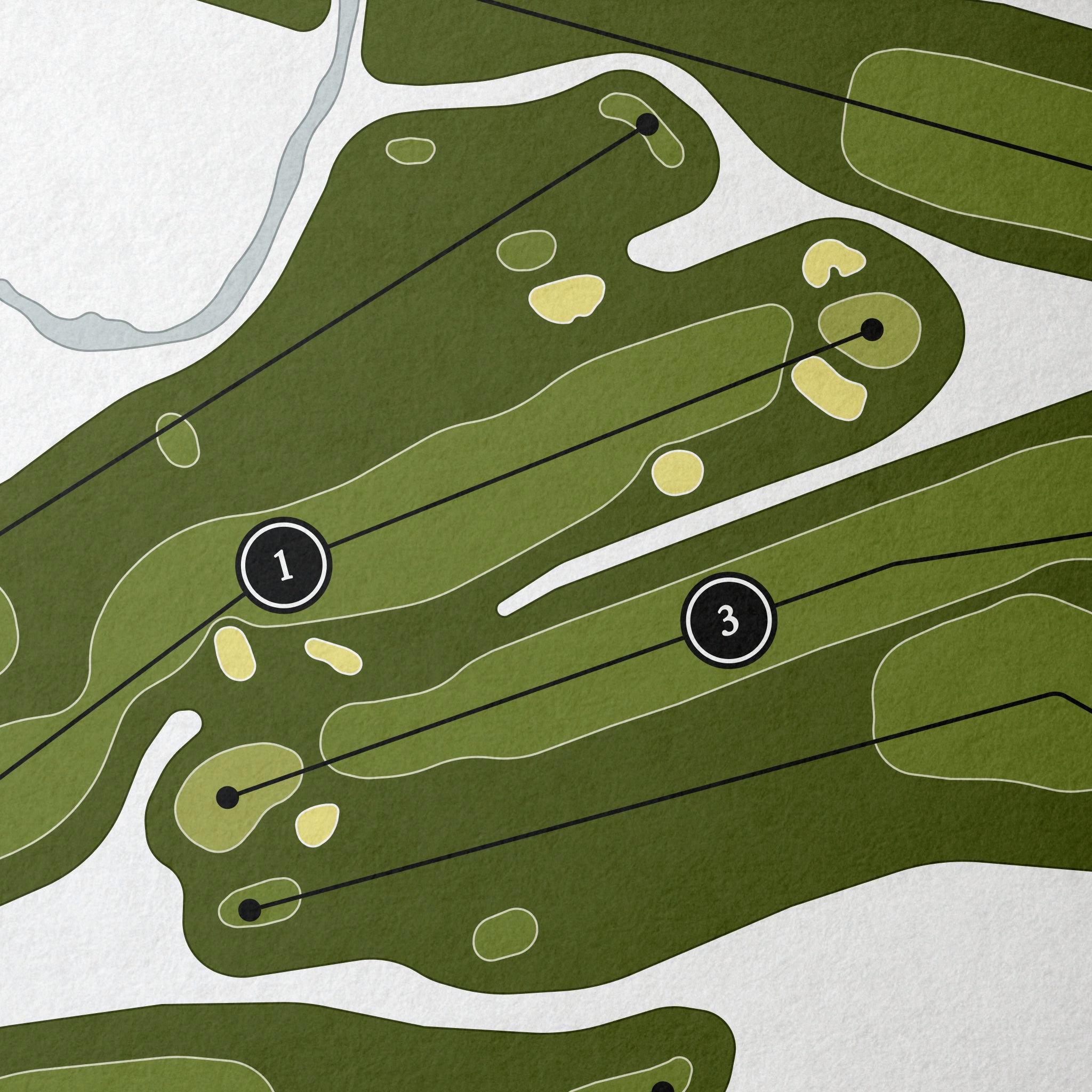 Northampton Country Club | Golf Course Print | Close+Up